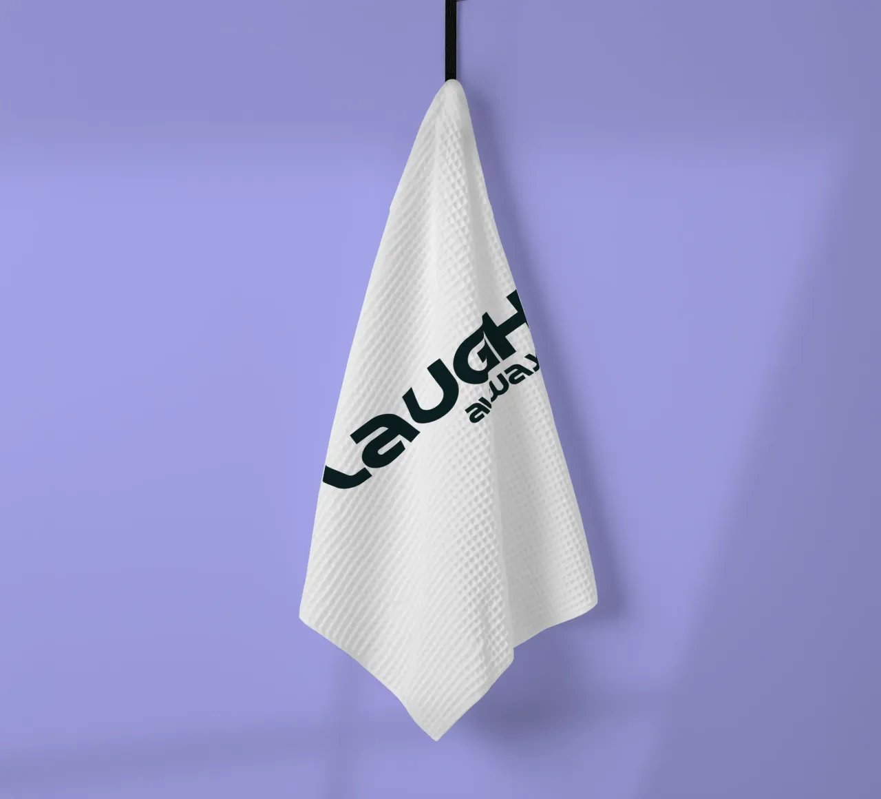 Laugh Always Simple Minimalist Typography torchon de YV TYPOGRAPHY