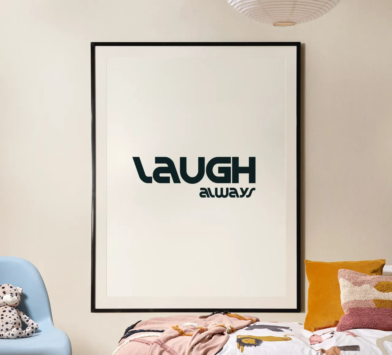 Laugh Always Simple Minimalist Typography poster de YV TYPOGRAPHY