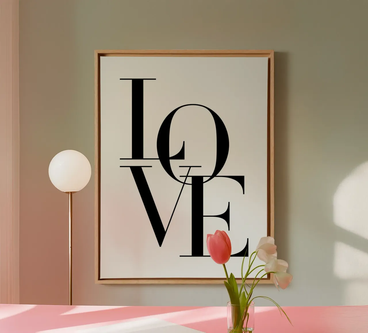 L'amore tela con Cornice a cassetta da Paigaam Studio