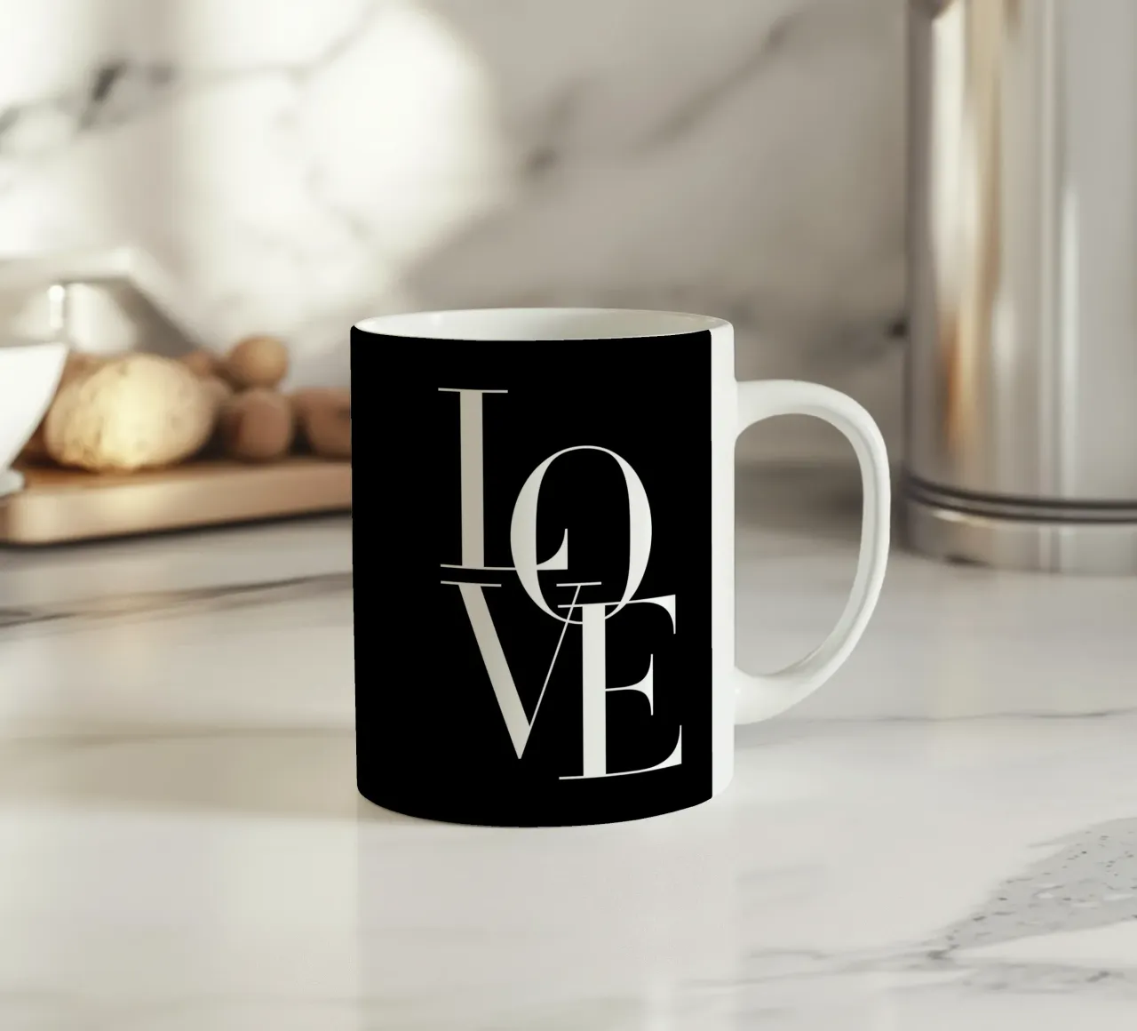 Amore (tono nero) tazza in ceramica da Paigaam Studio