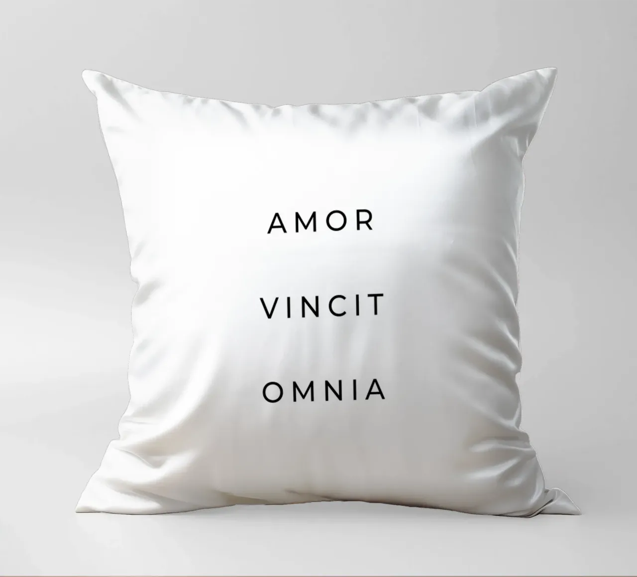 Amor vincit omnia - L'amore vince su tutto citazione cuscino da Paigaam Studio