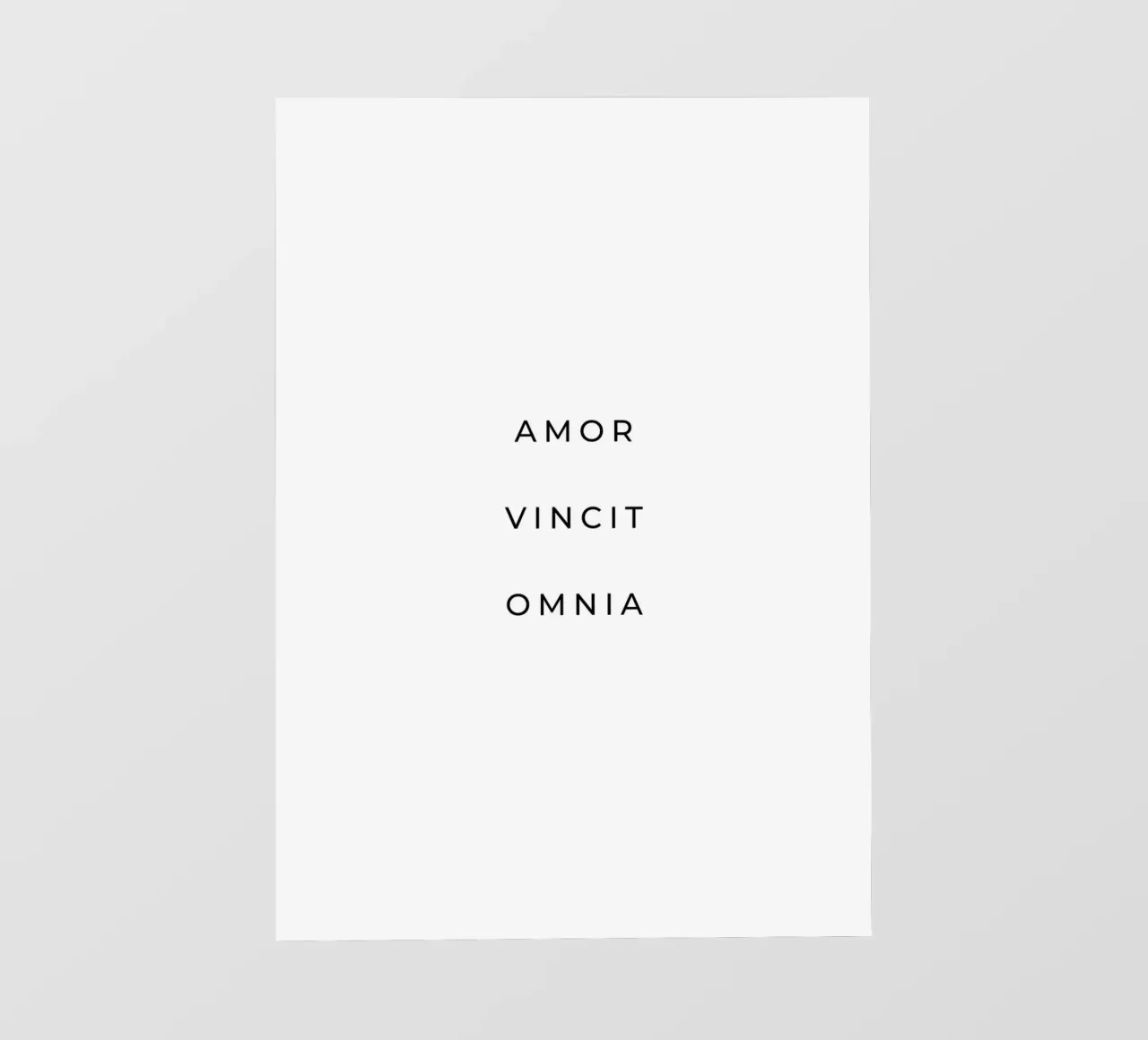 Amor vincit omnia - L'amore vince su tutto citazione pellicola backlit da Paigaam Studio