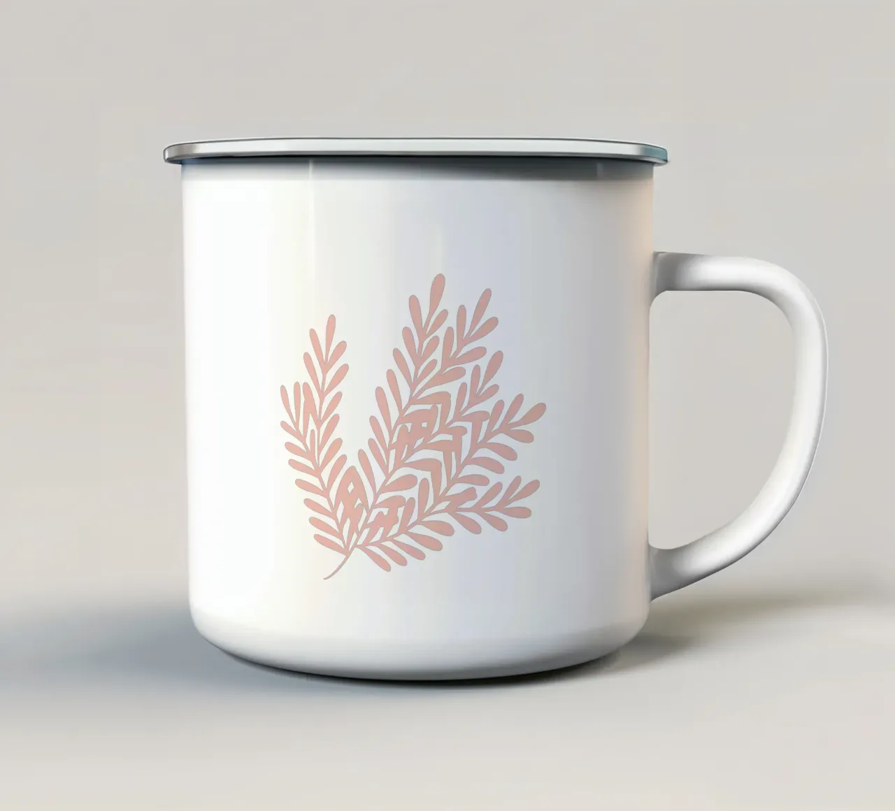 Bonita rama sencilla taza de esmalte de Wackapacka