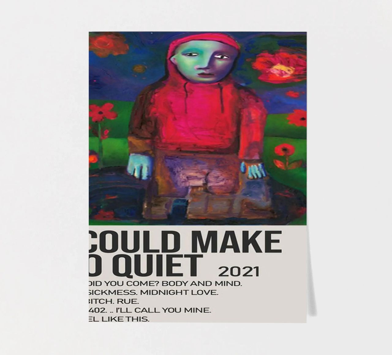 IF I COULD MAKE IT GO QUIET 2021 foglio adesivo da SoundStudio