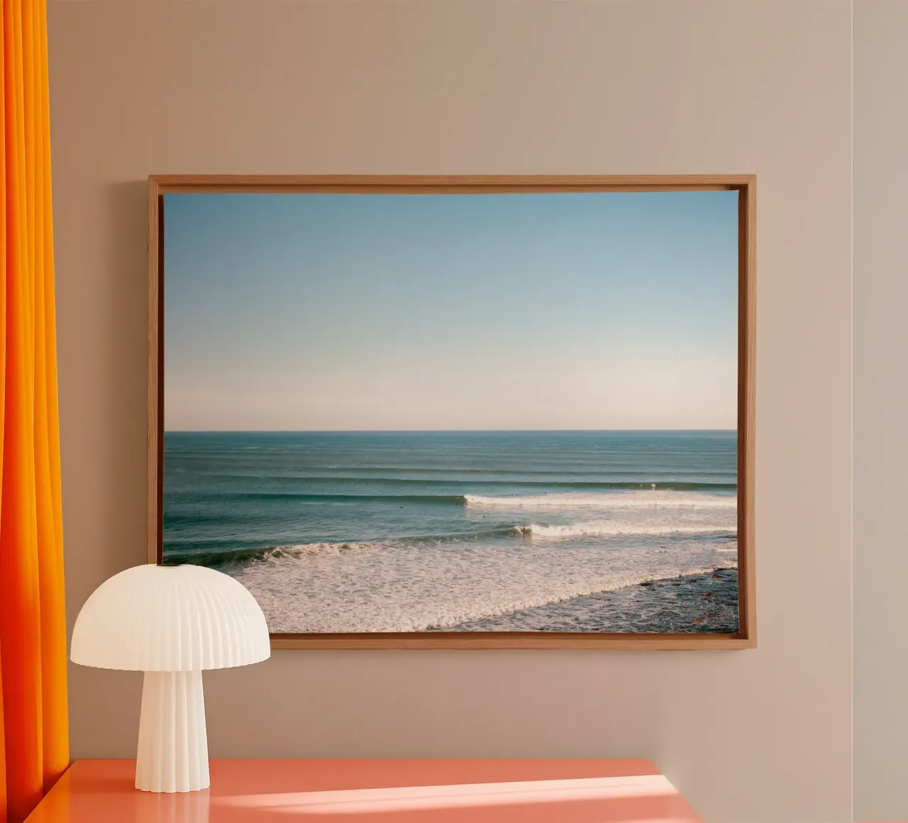 Surf Lines in Ericeira - Travel Photography canvas with Floater frame by Raisa Zwart Photography