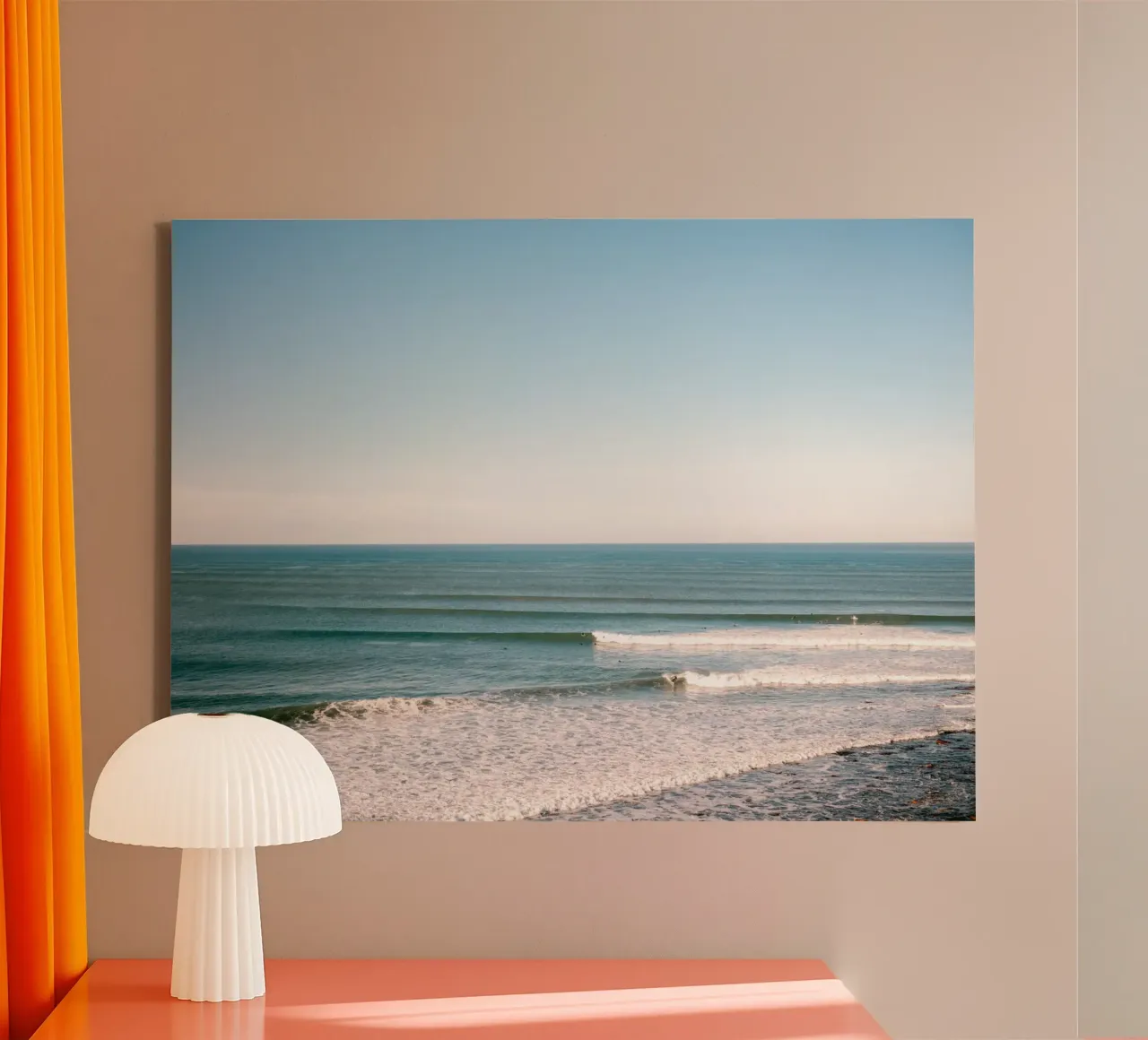 Surf Lines in Ericeira - Travel Photography canvas with Floater frame by Raisa Zwart Photography