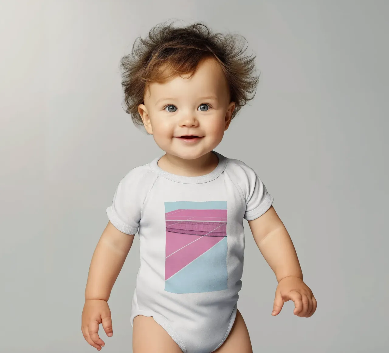 Pink Court - Net body neonato maniche corte da Chris Abatzis
