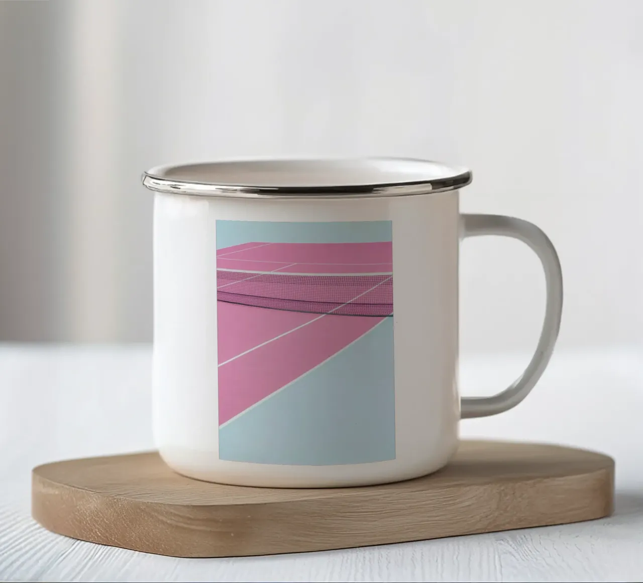 Pink Court - Net tazza in smalto da Chris Abatzis
