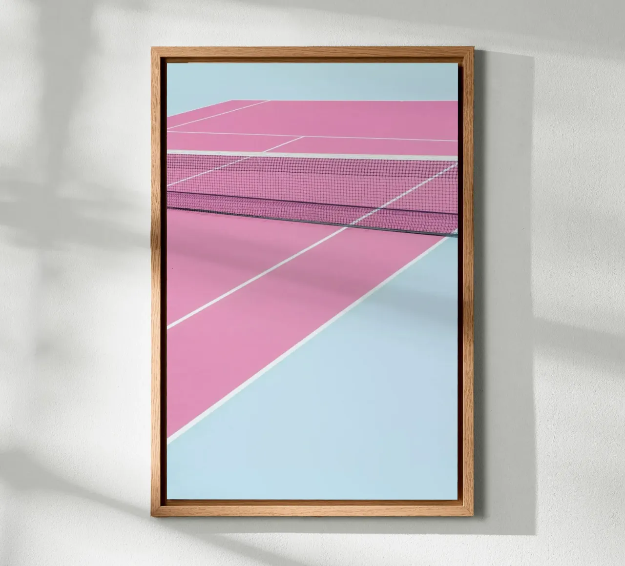 Pink Court - Net tela con Cornice a cassetta da Chris Abatzis