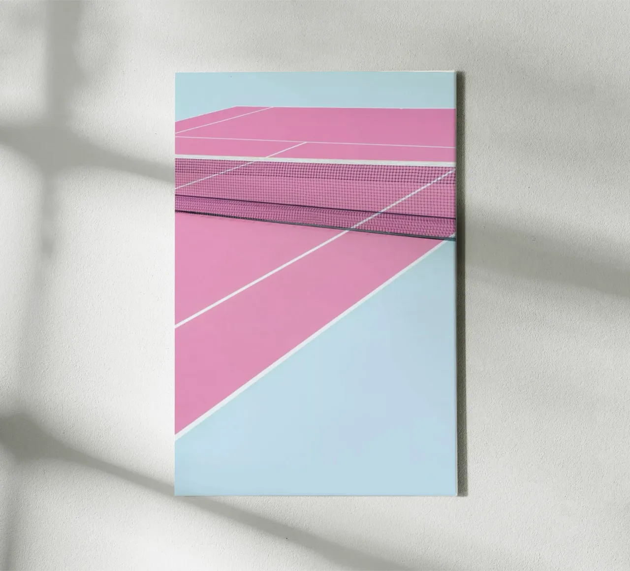 Pink Court - Net tela con Cornice a cassetta da Chris Abatzis