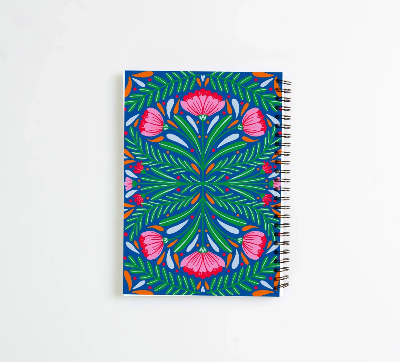 Fleurs symétriques et audacieuses carnet à spirale de Wackapacka