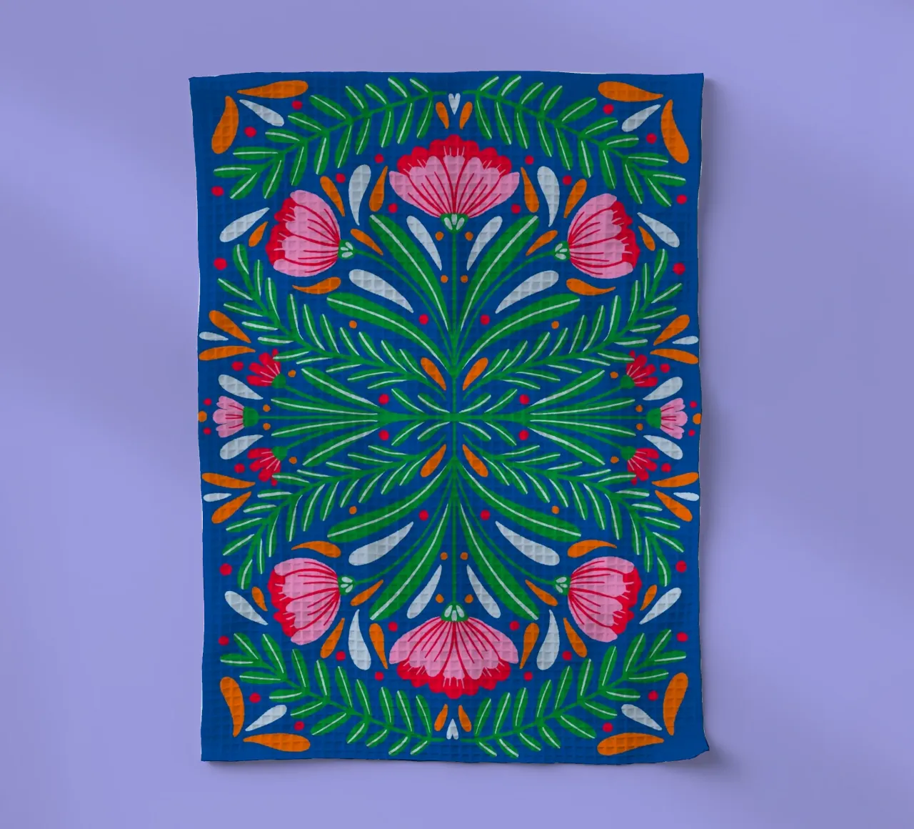 Fiori simmetrici e audaci canovaccio da cucina da Wackapacka