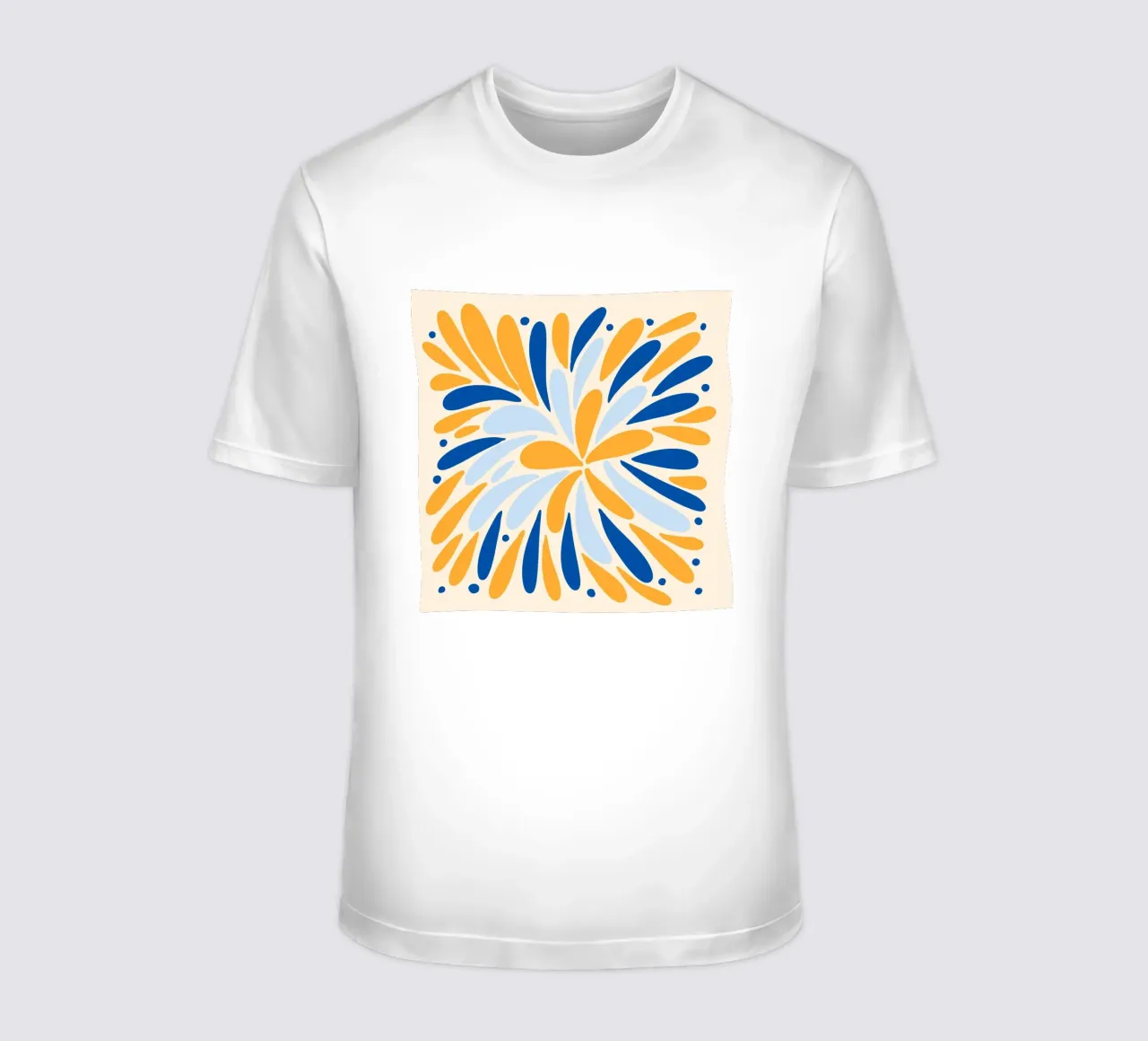 Éclatement floral - jaune et bleu t-shirt de Wackapacka
