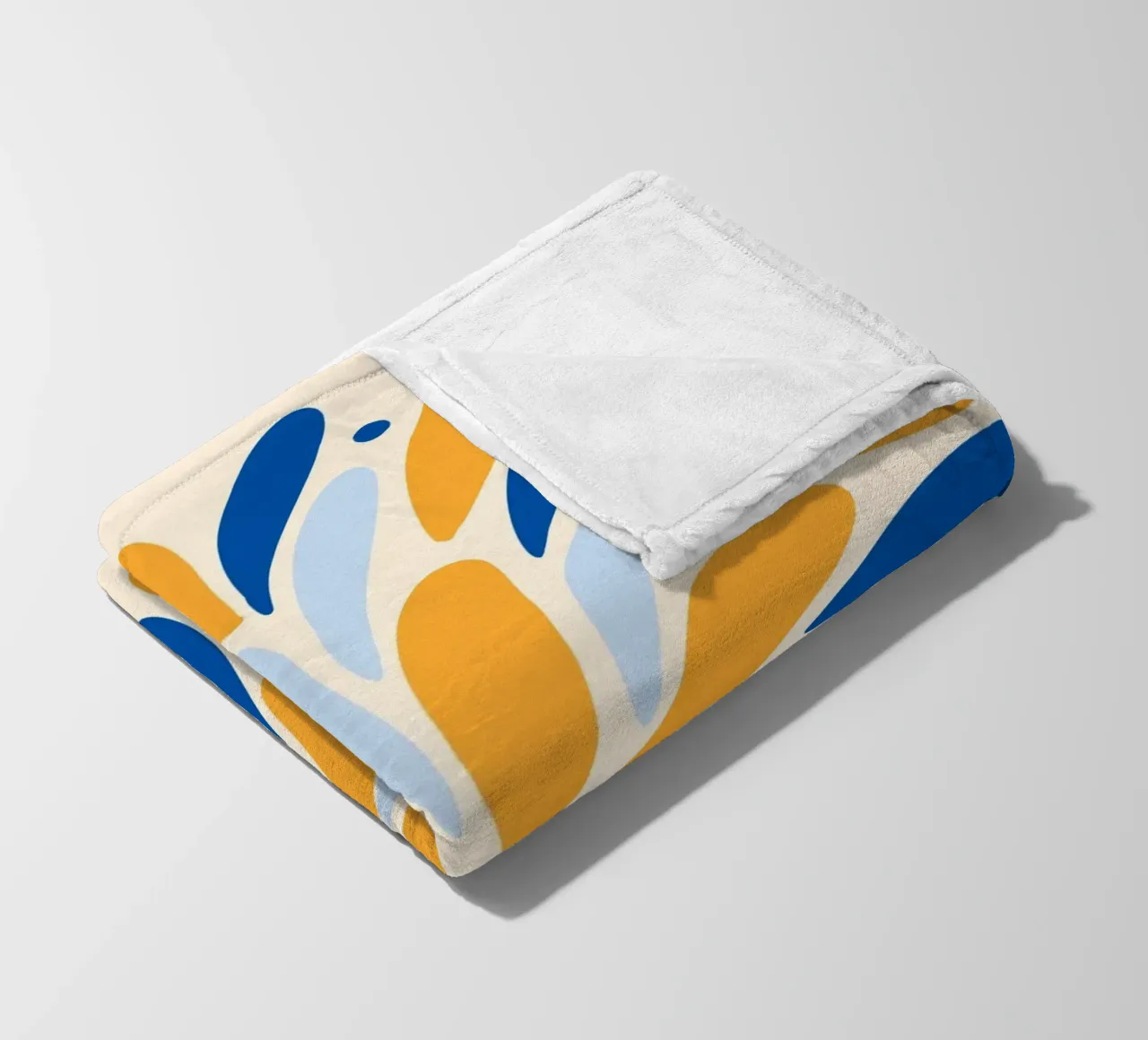 Esplosione floreale - giallo e blu coperta in pile da Wackapacka