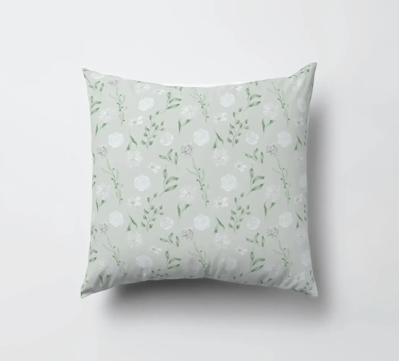Elegante floreale verde menta cuscino da ComfyCouture