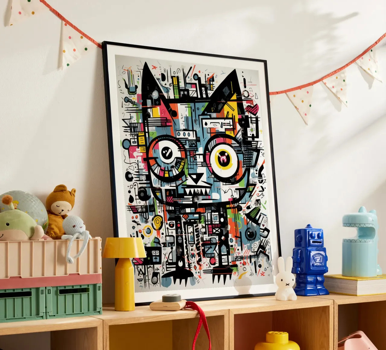animali graffiti poster con telaio in plastica da Art Digital Visuel