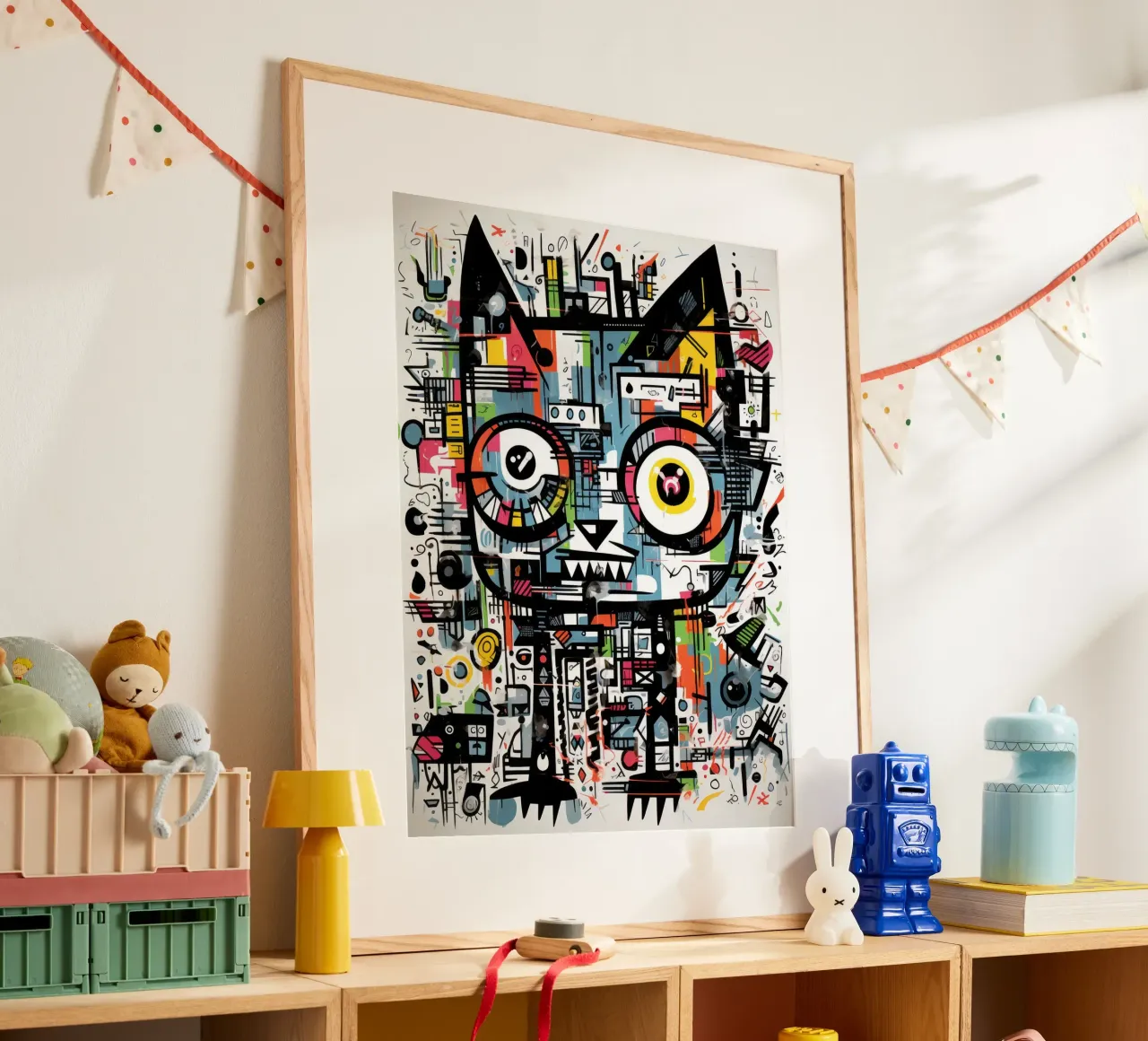 animali graffiti poster con telaio in plastica da Art Digital Visuel