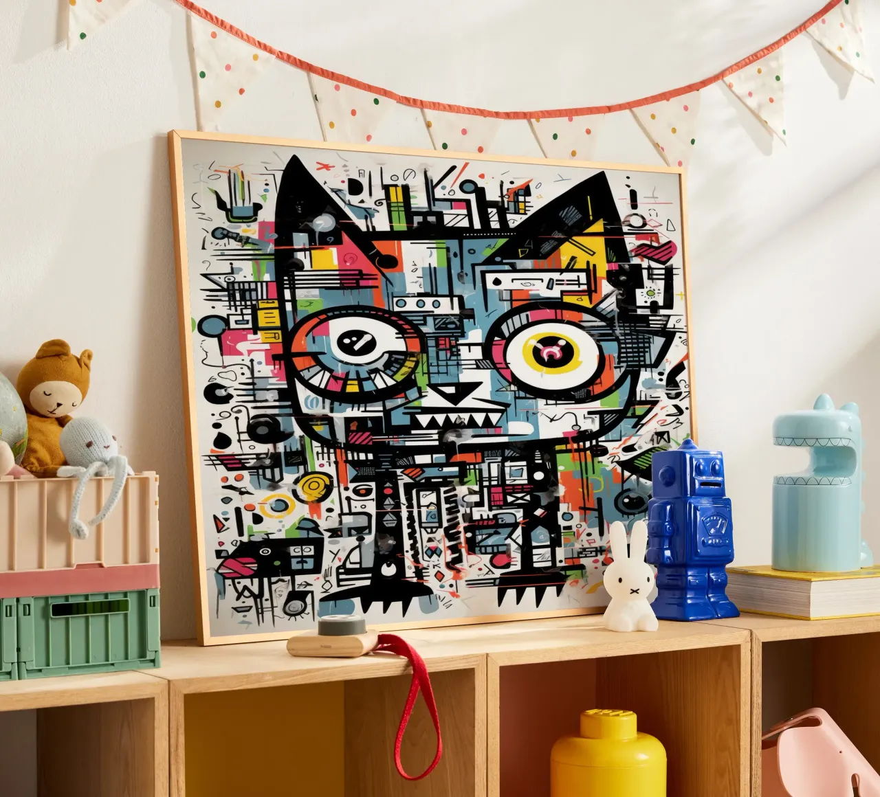 animali graffiti poster con telaio in plastica da Art Digital Visuel
