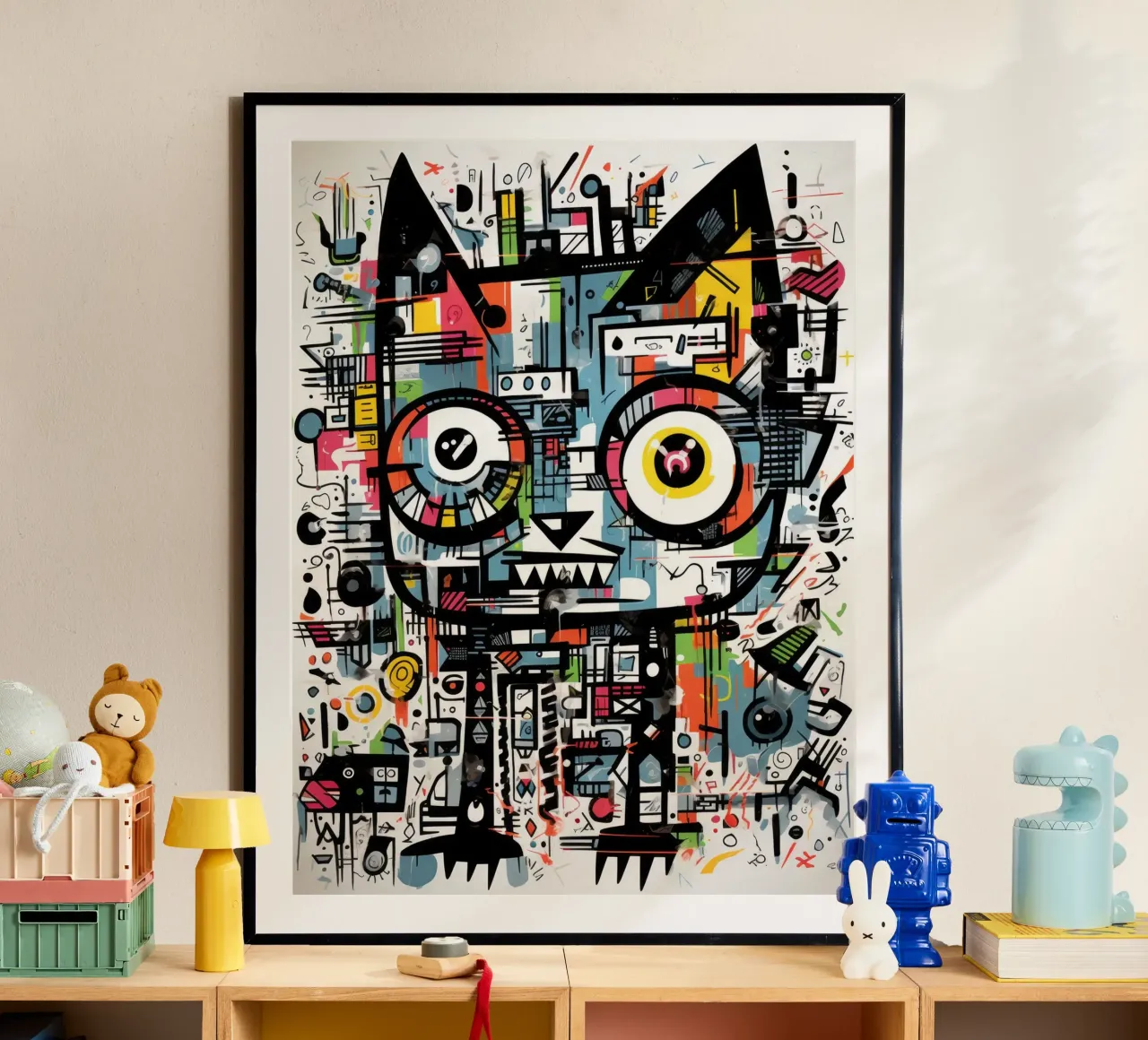 animali graffiti poster con telaio in plastica da Art Digital Visuel