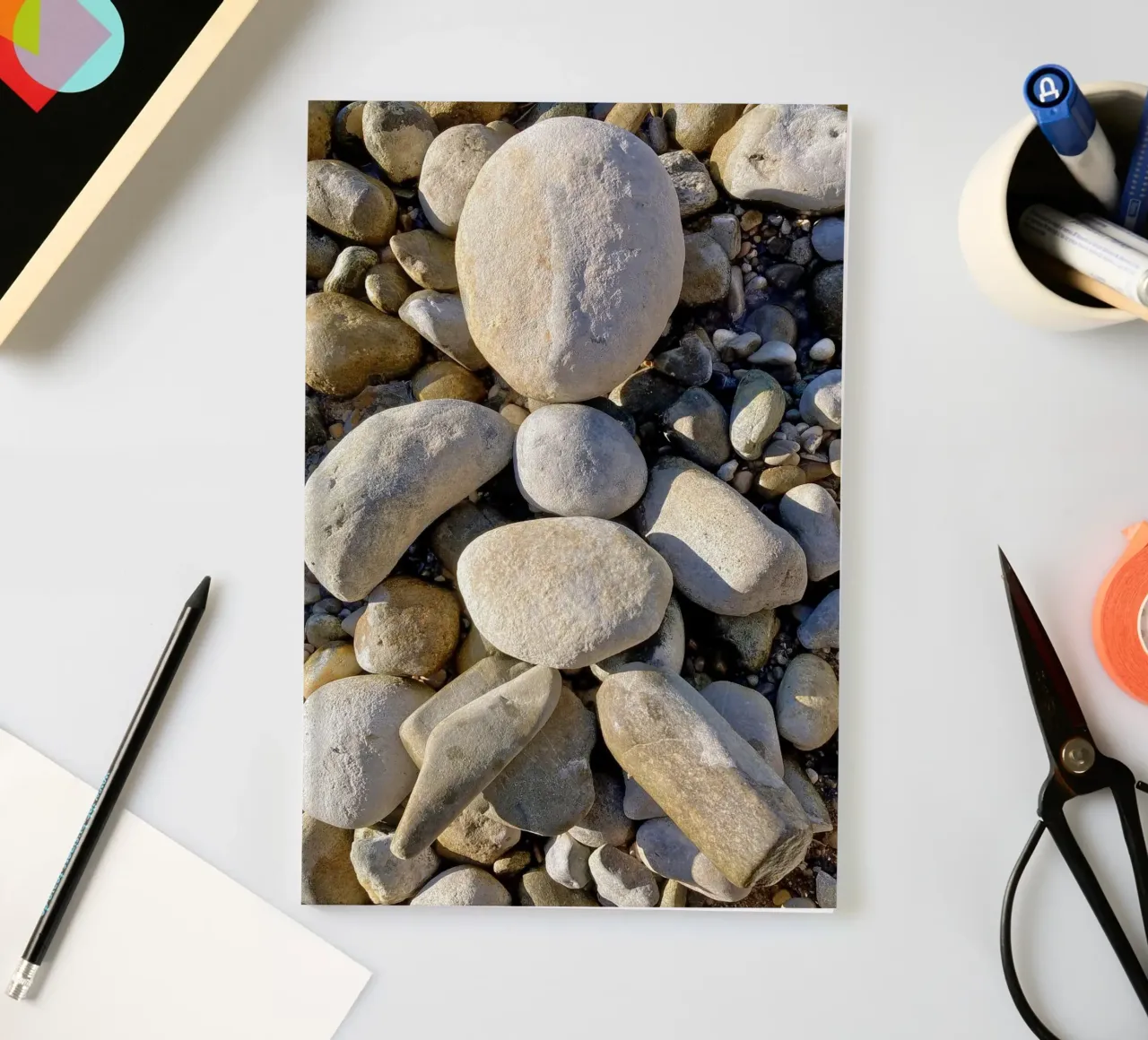 Pebbles by the lake notebook by Art Studio by Iris