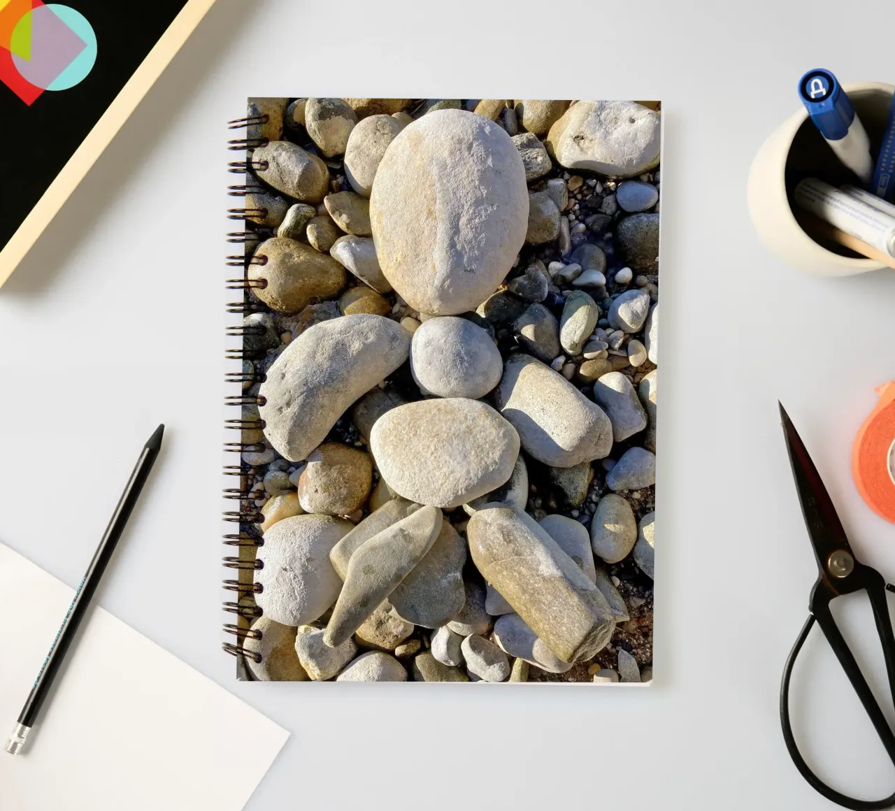 Kieselsteine am See Ringbuch von Art Studio by Iris