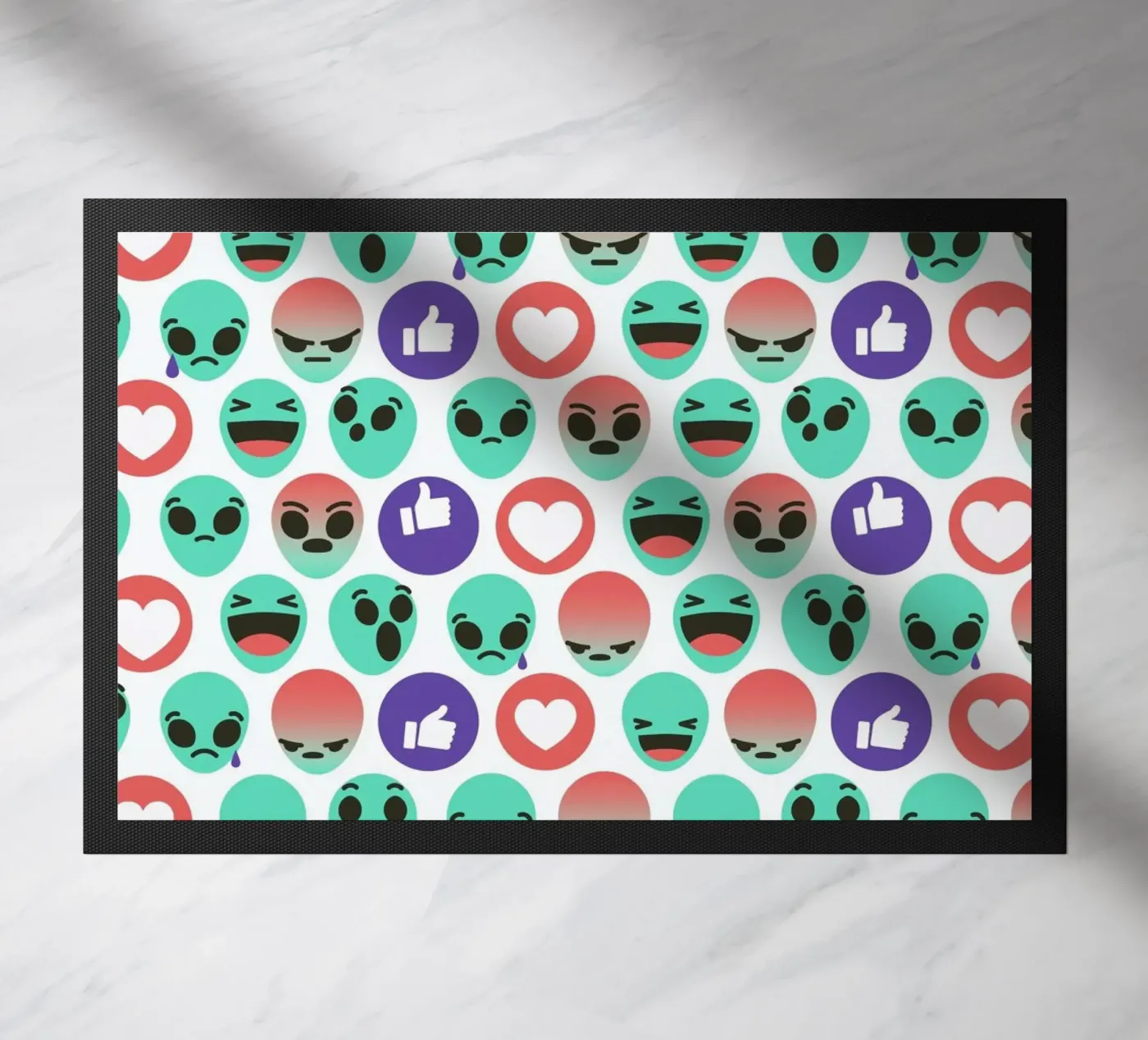 Alien Reactions doormat by Chobopop