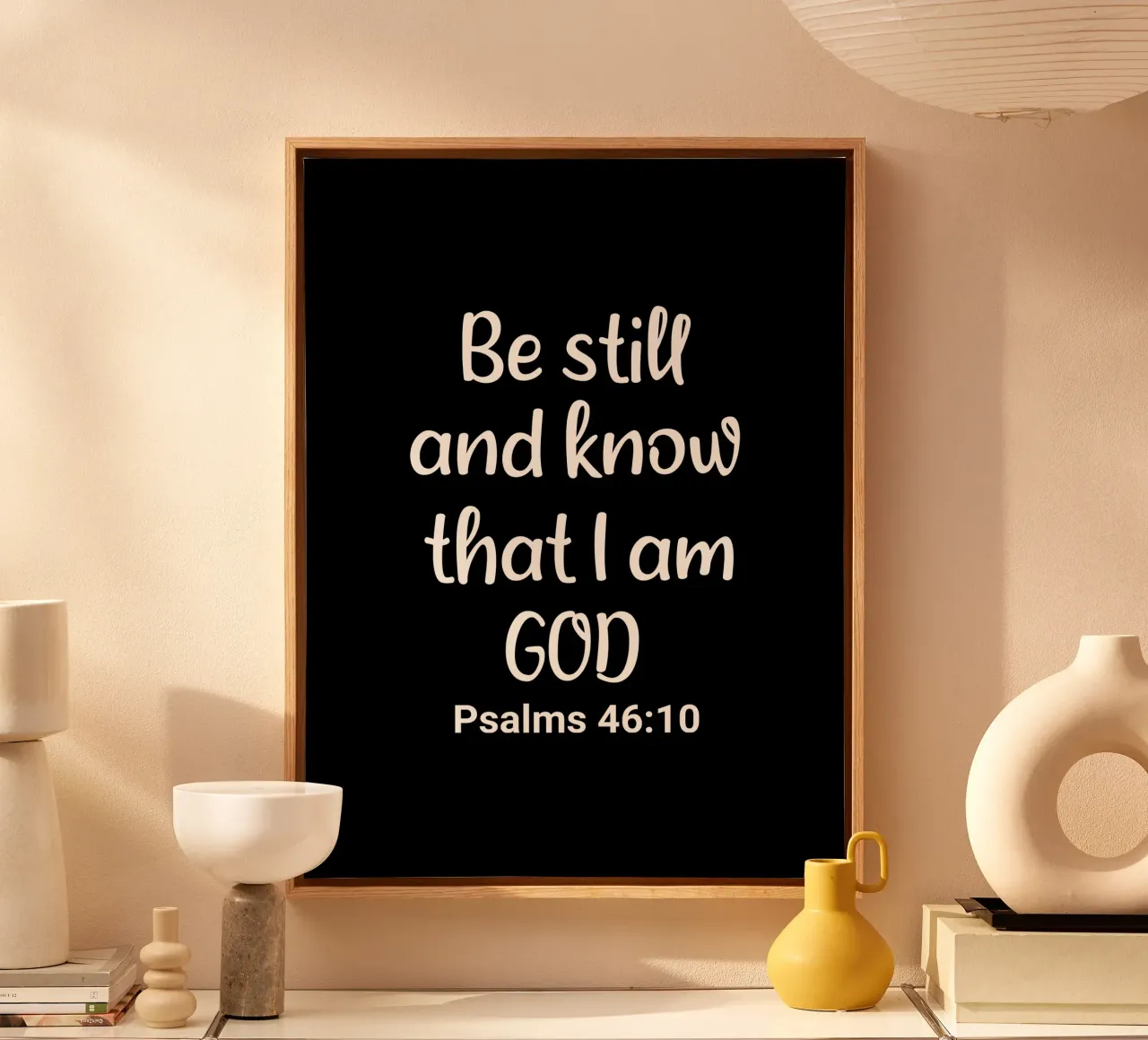 Be still and know that I am God Psalms 46 10 tela con Cornice a cassetta da happieeagle