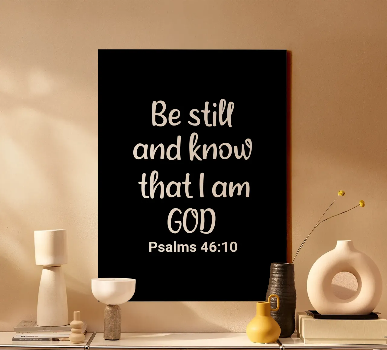 Be still and know that I am God Psalms 46 10 tela con Cornice a cassetta da happieeagle