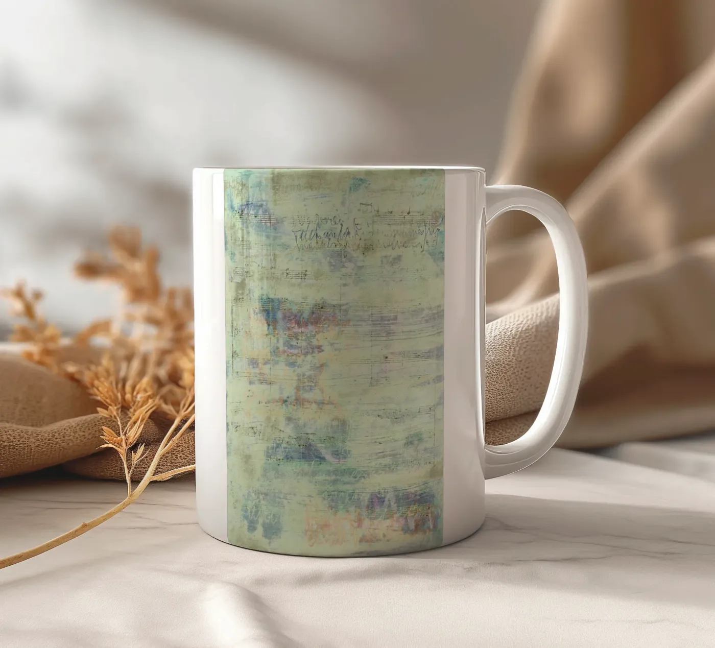 Transcriptions 08 ceramic mug by József Gábos