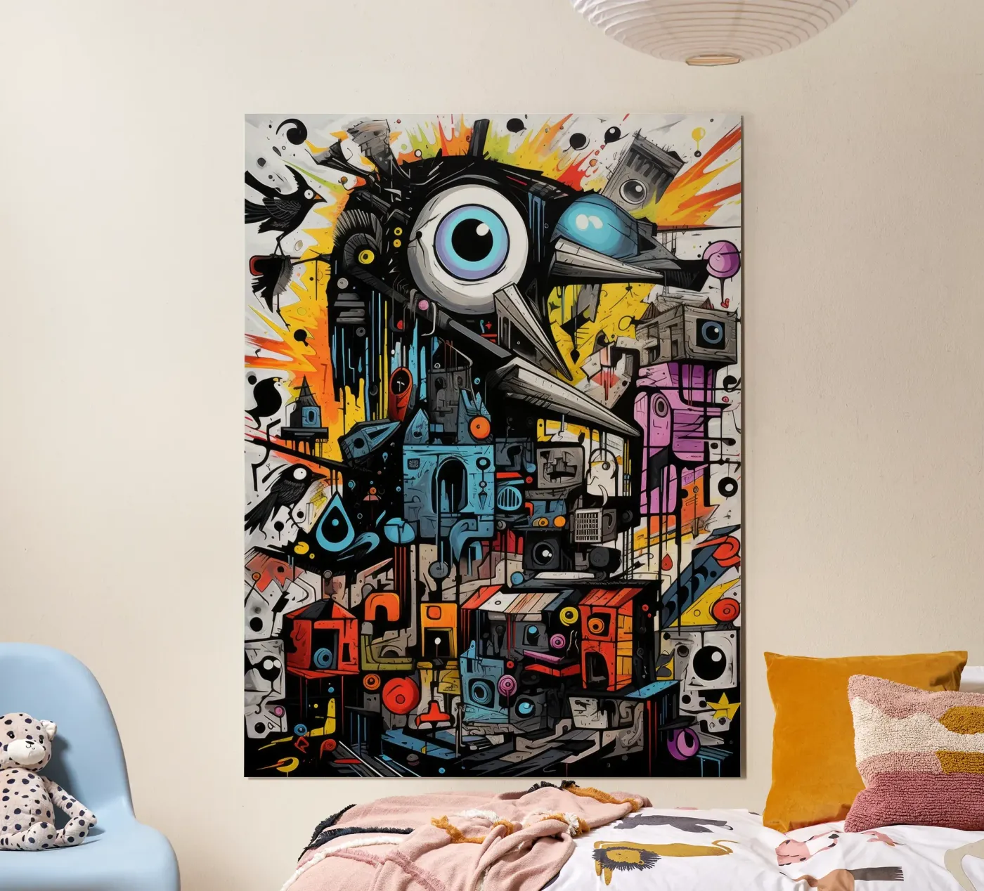 graffiti animals poster by BZH TRAVEL PRINT