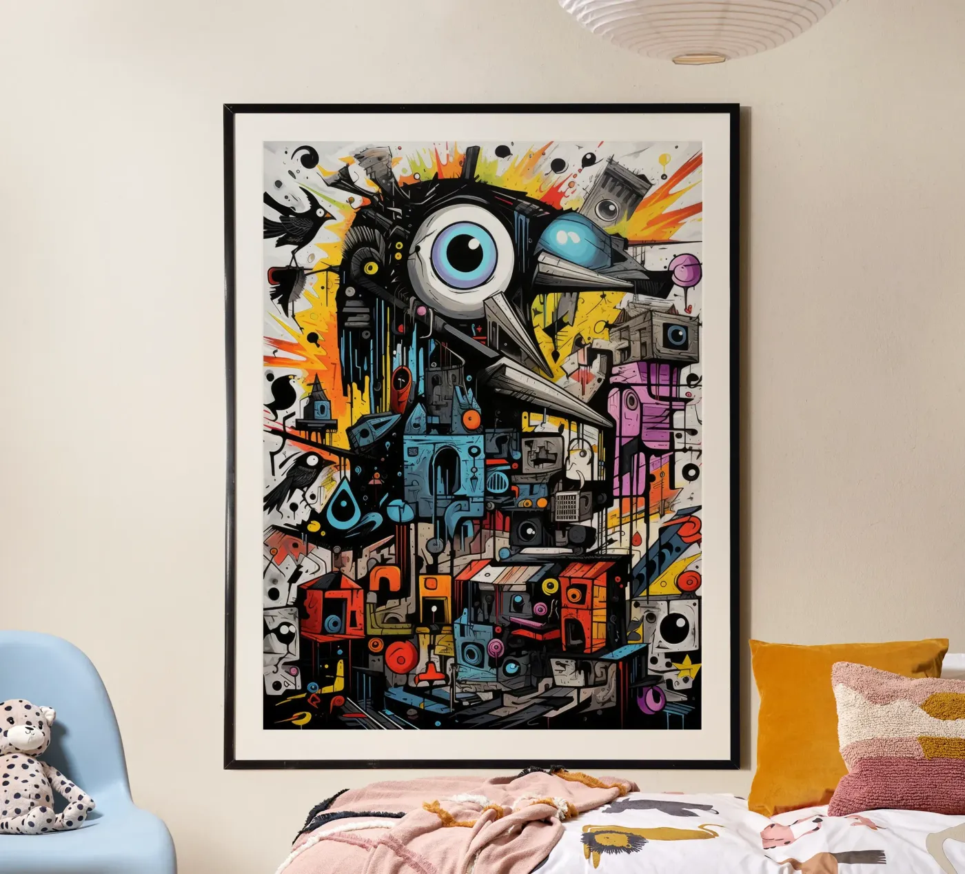 graffiti animals poster by BZH TRAVEL PRINT