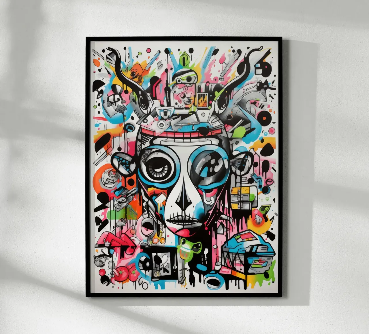 animali graffiti poster con telaio in alluminio da Art Digital Visuel