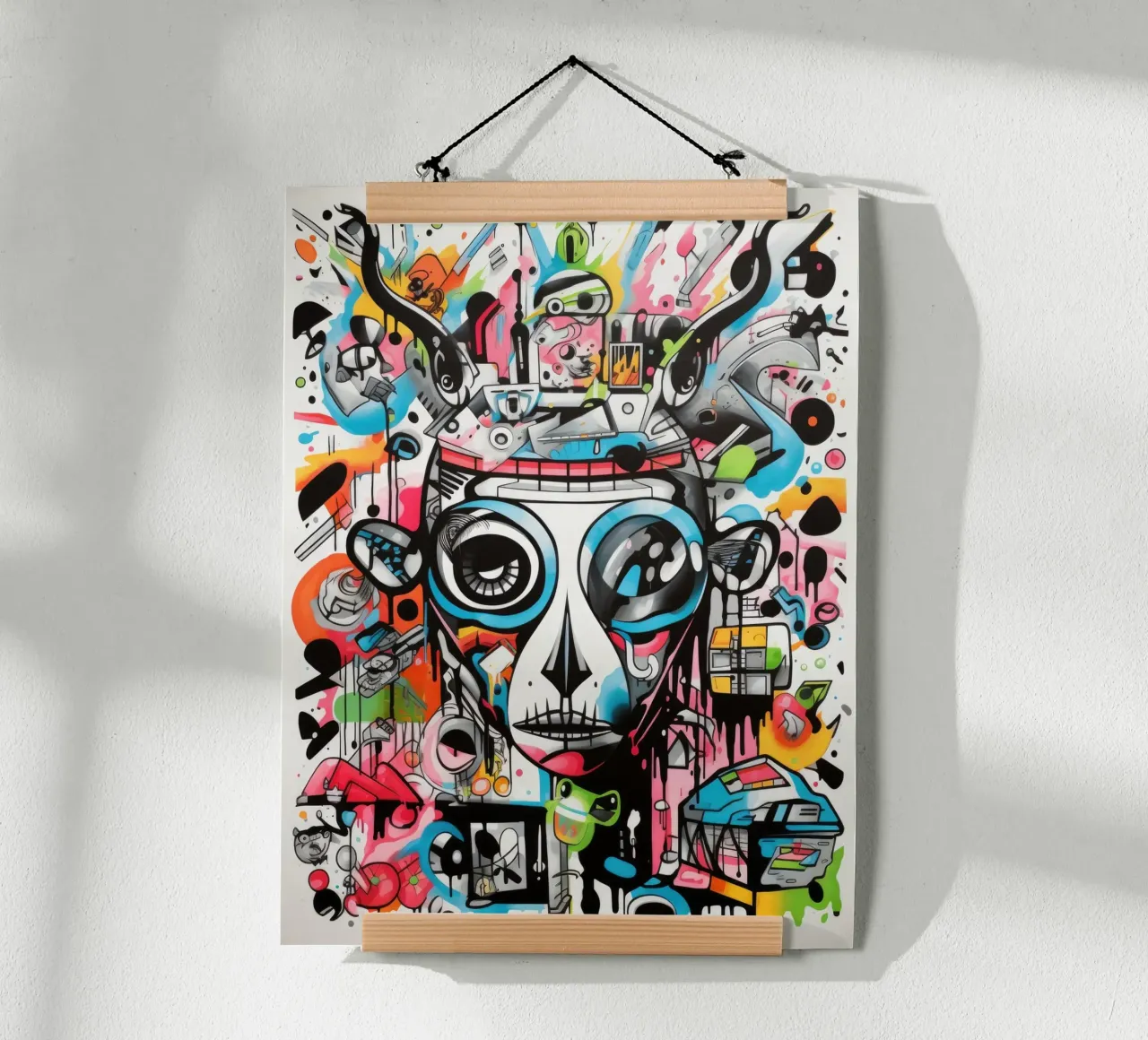 animali graffiti poster con telaio in alluminio da Art Digital Visuel