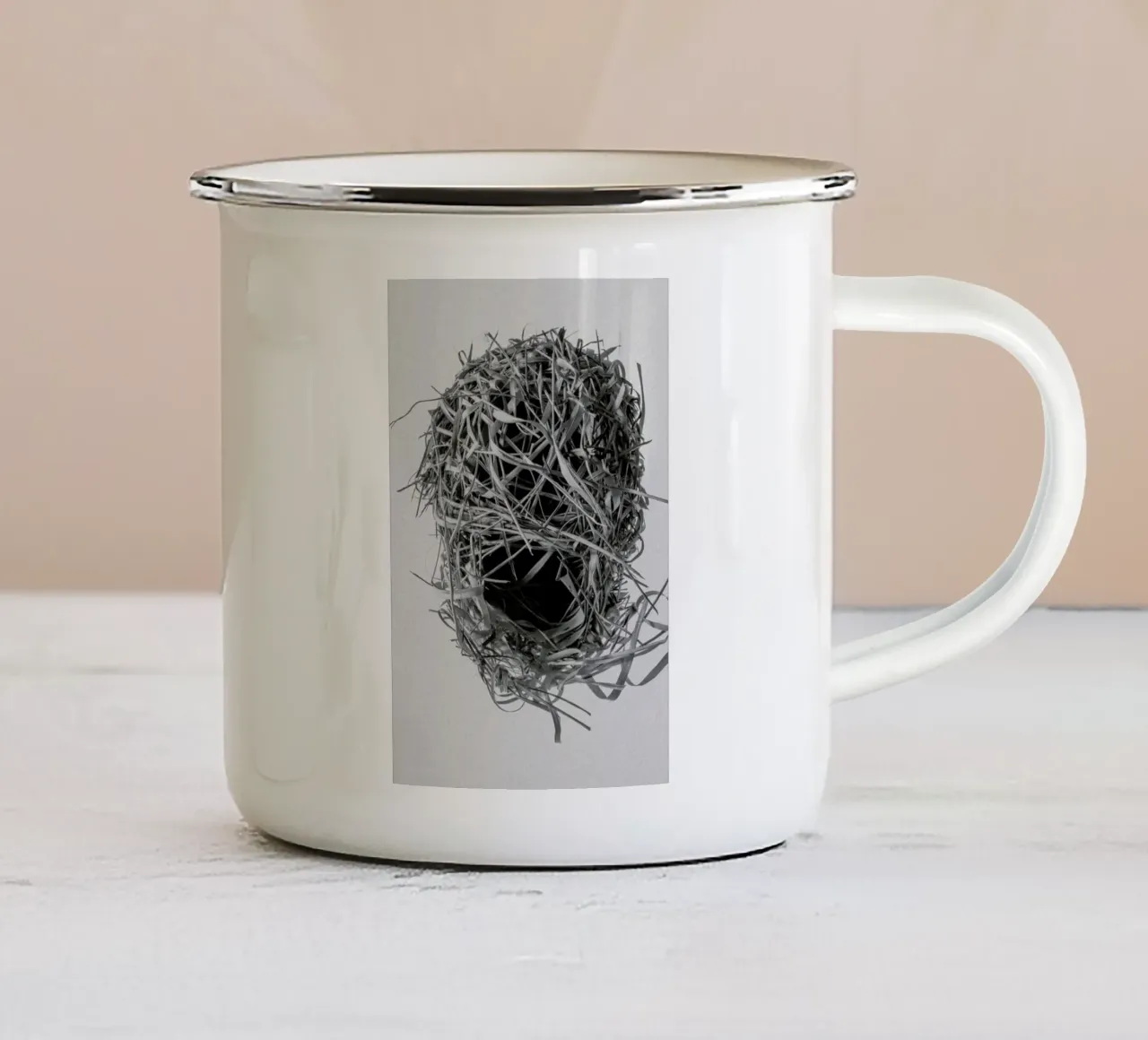 Weaver Nest mug en émail de Shot By Clint