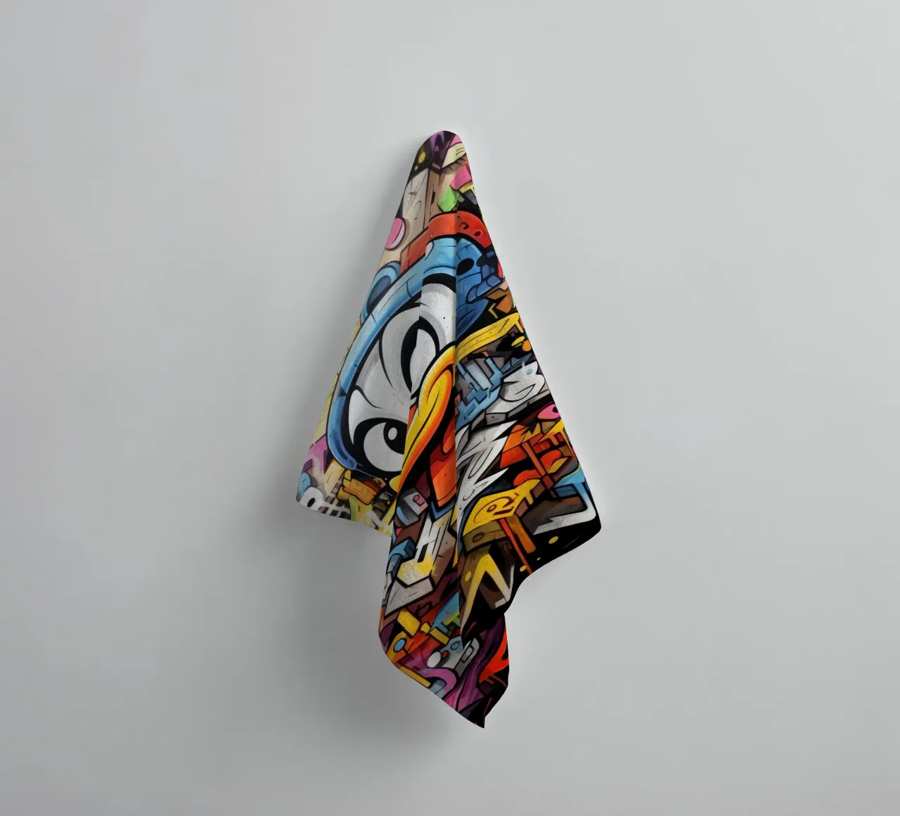graffiti dieren badhanddoek van Art Digital Visuel