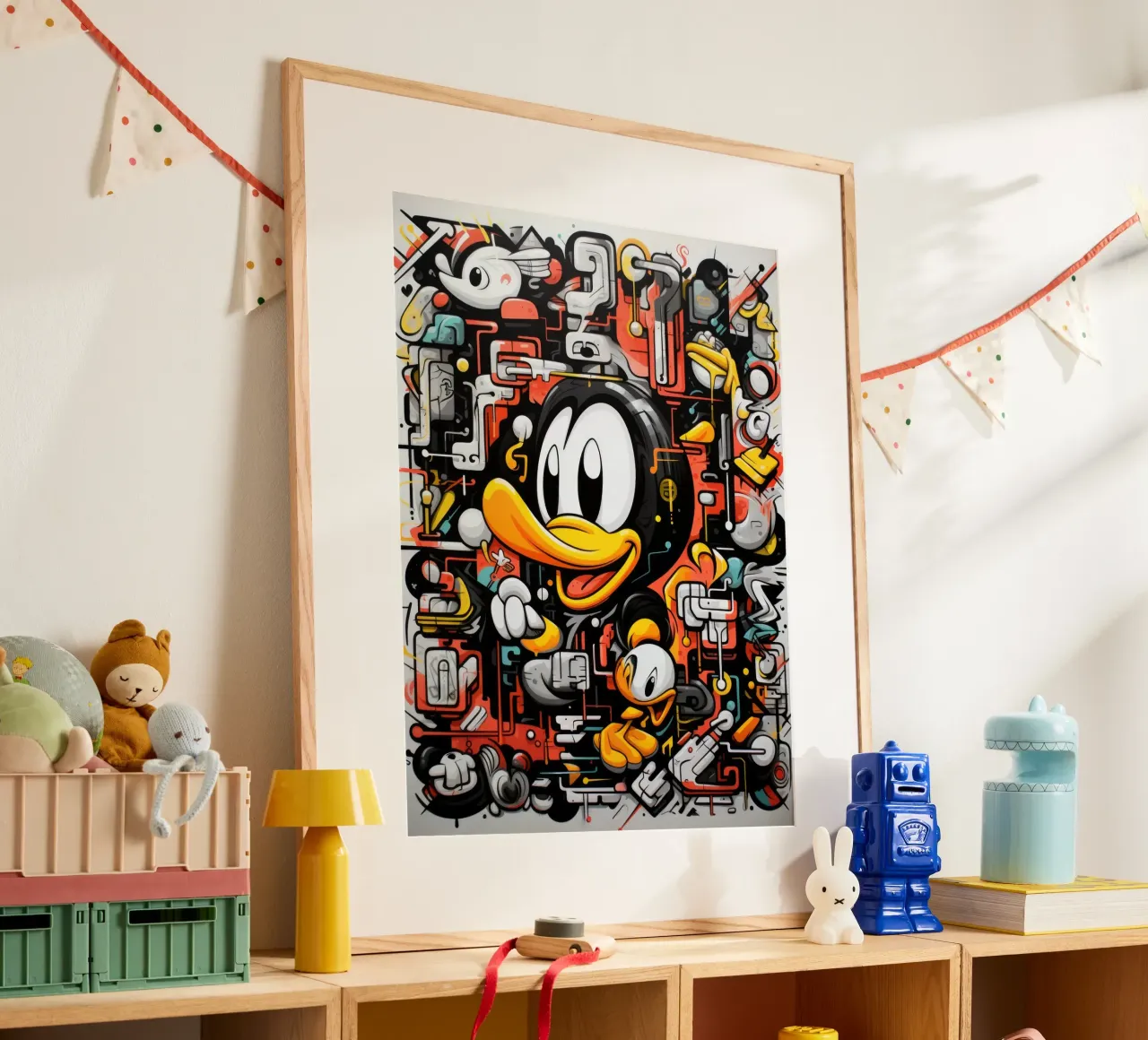 animali graffiti poster con telaio in plastica da Art Digital Visuel