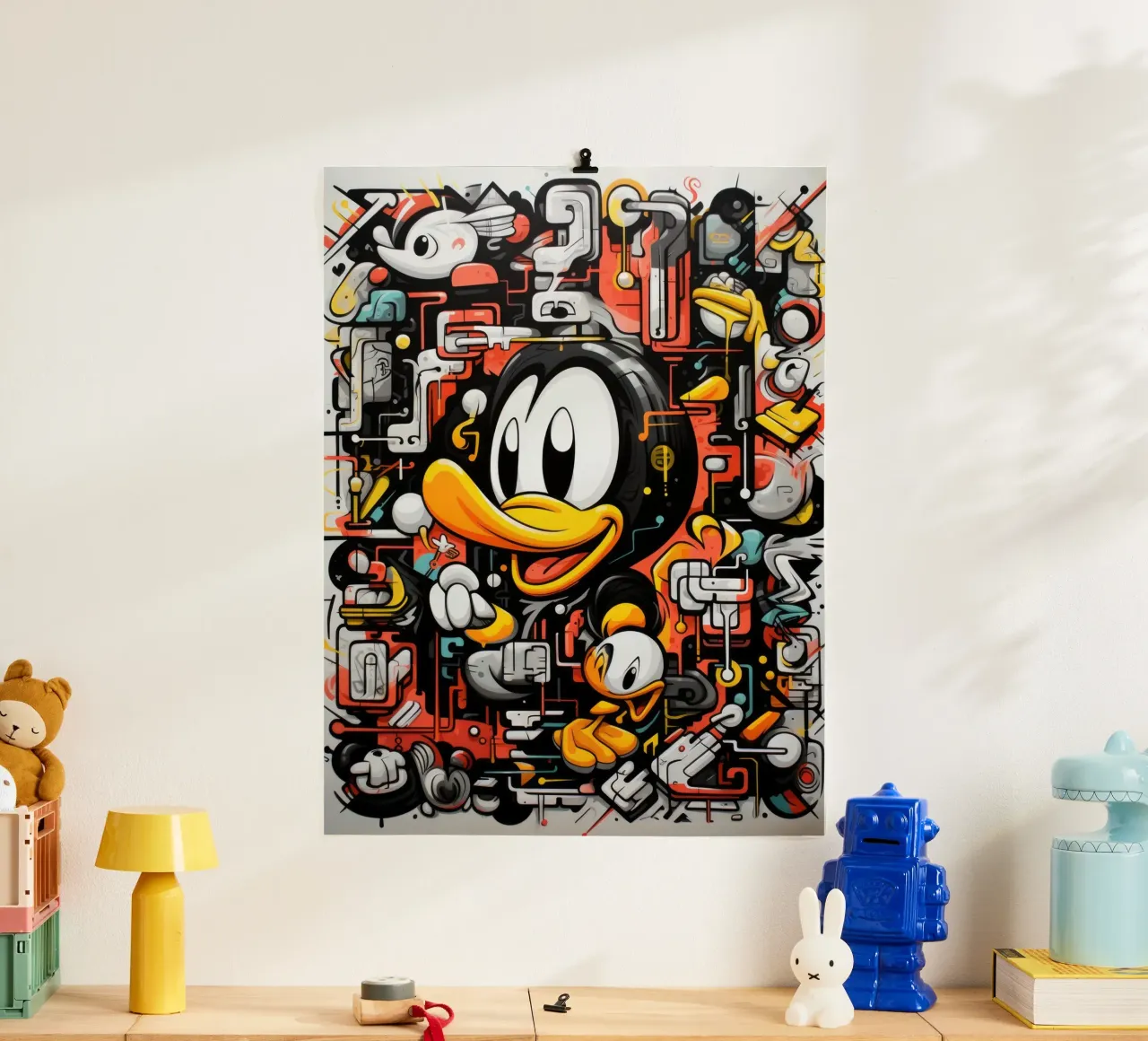 animali graffiti poster con telaio in plastica da Art Digital Visuel