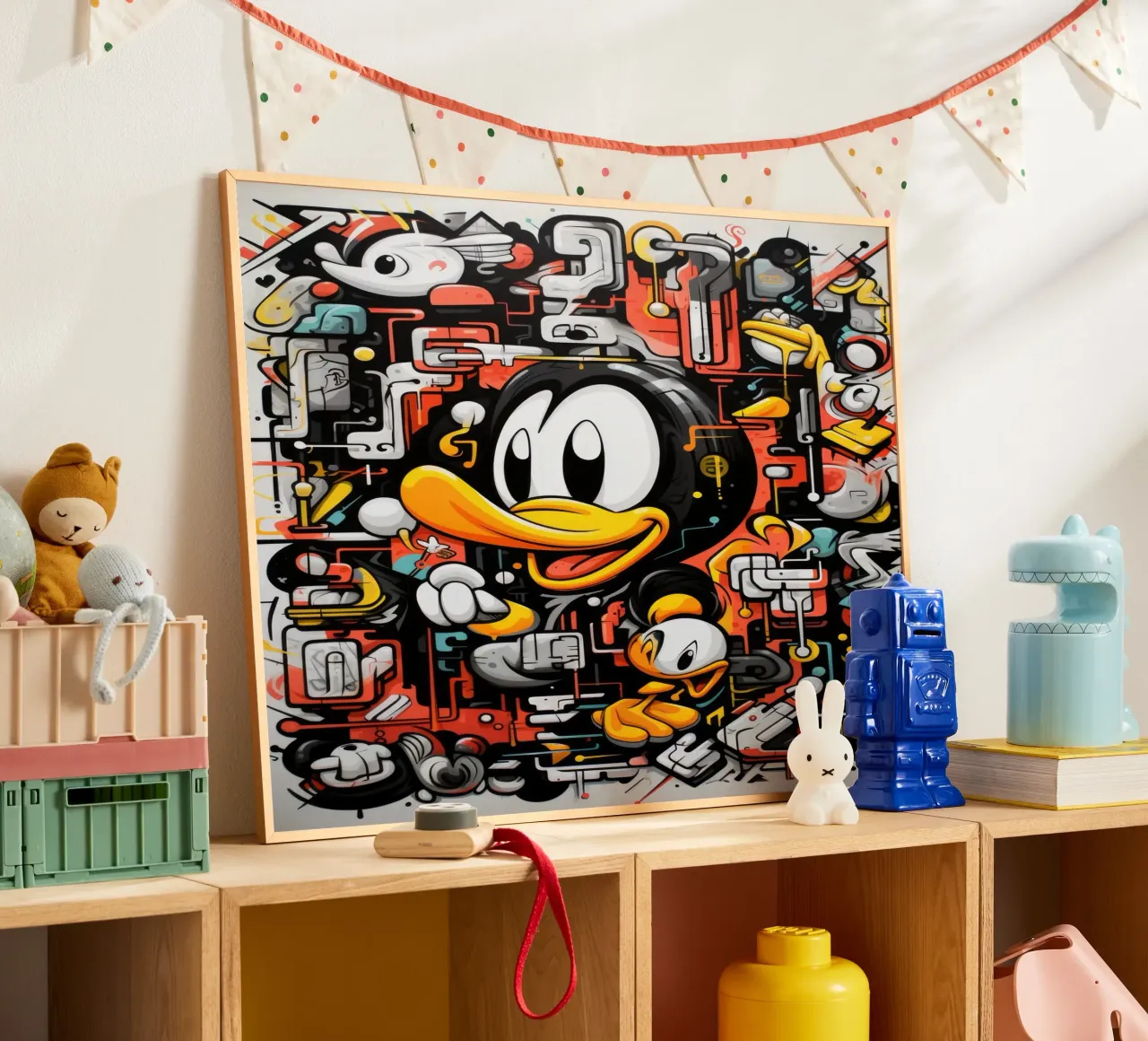 animali graffiti poster con telaio in plastica da Art Digital Visuel
