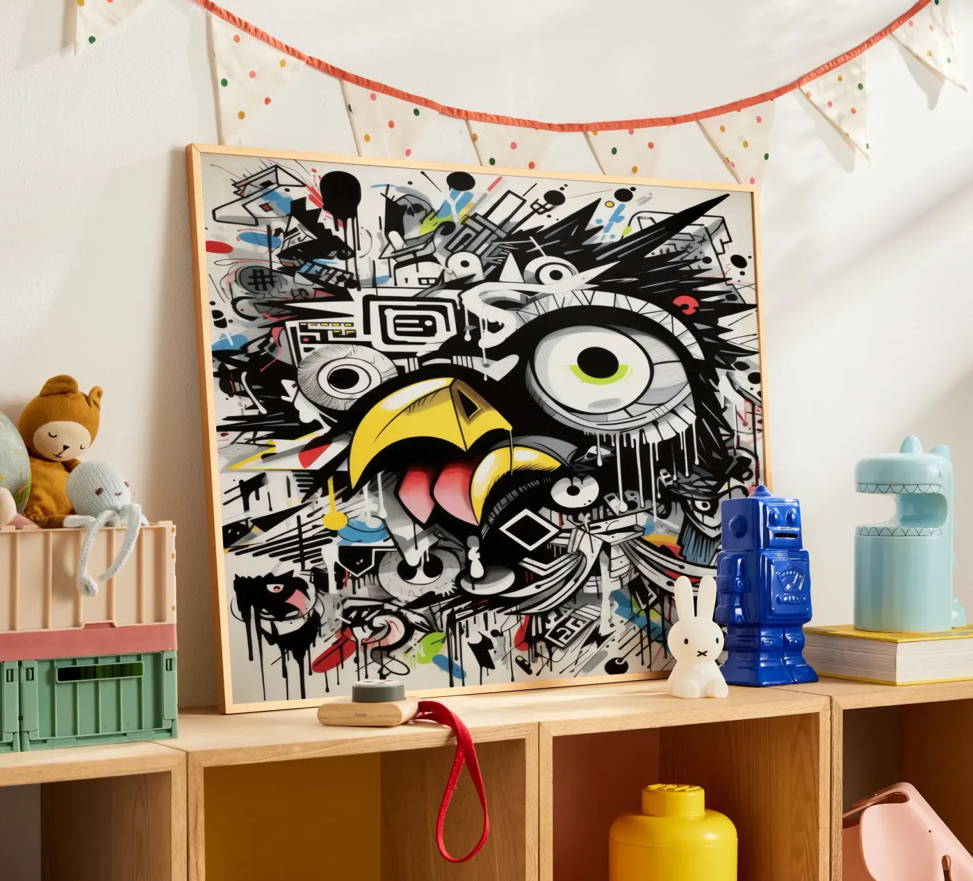 graffiti animals poster by BZH TRAVEL PRINT