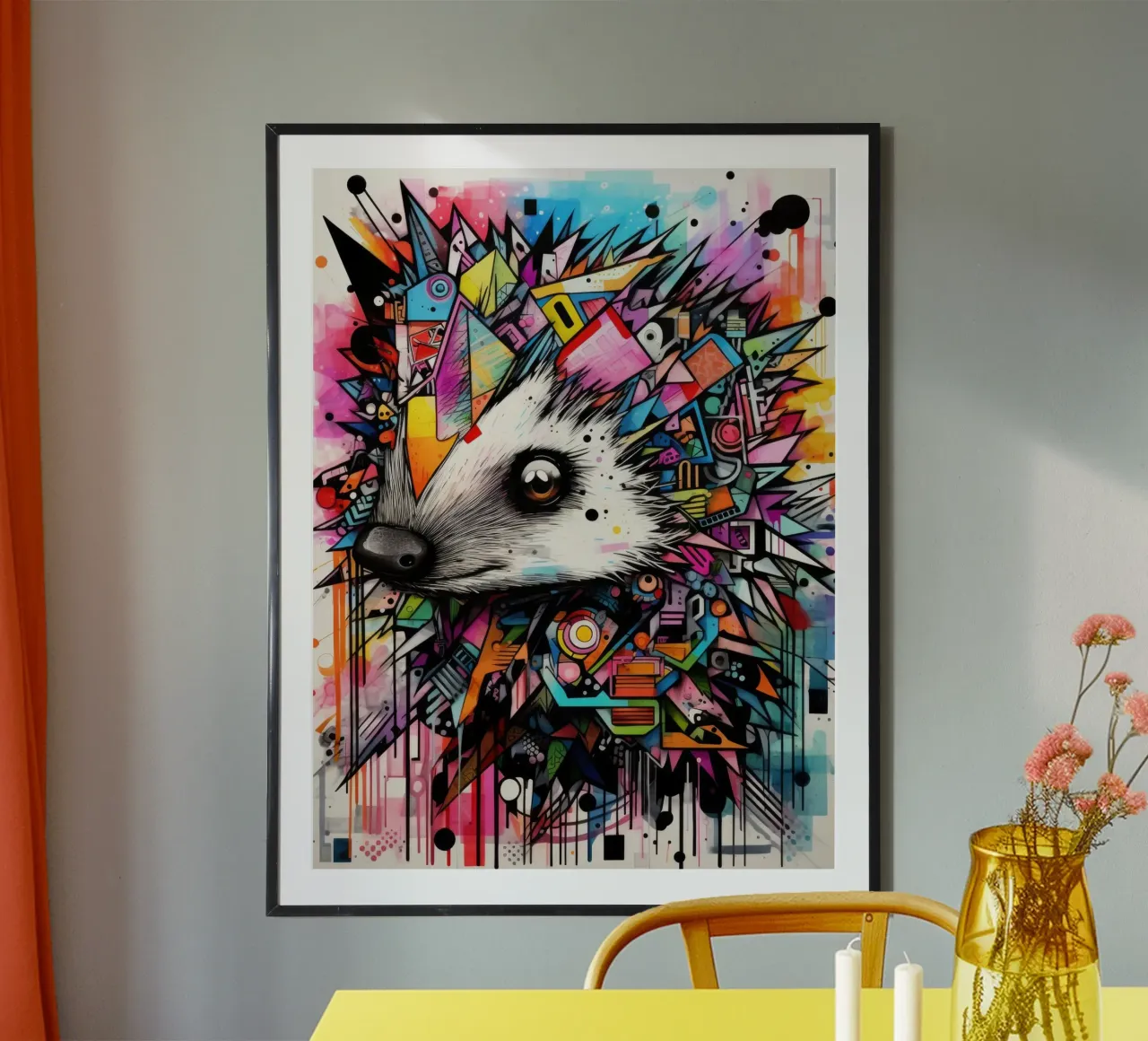animali graffiti poster con telaio in plastica da Art Digital Visuel