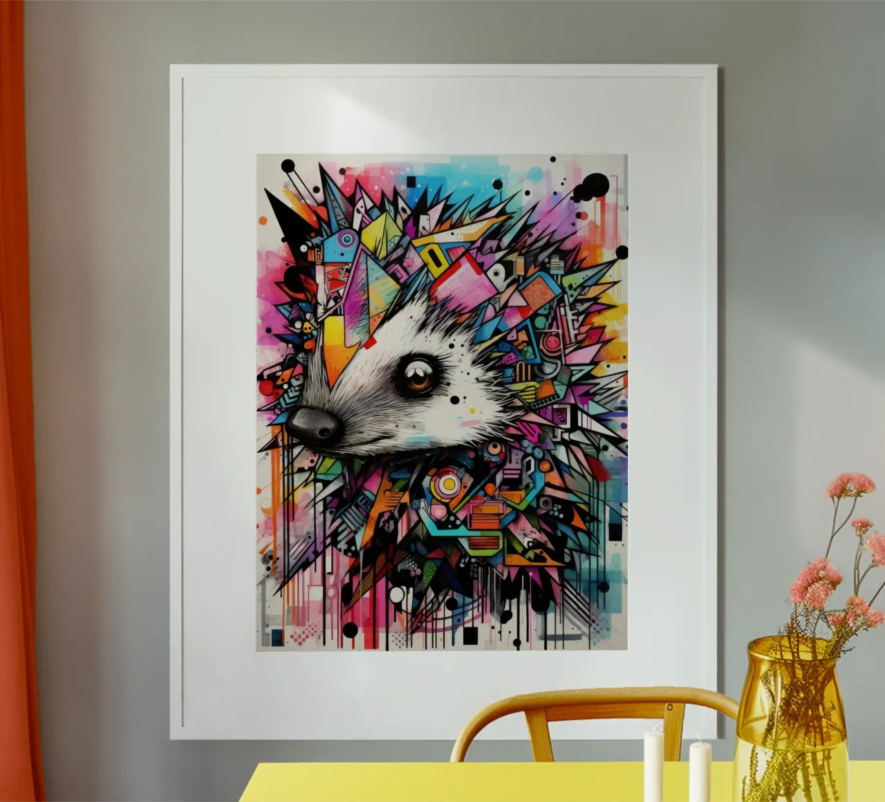 animali graffiti poster con telaio in plastica da Art Digital Visuel