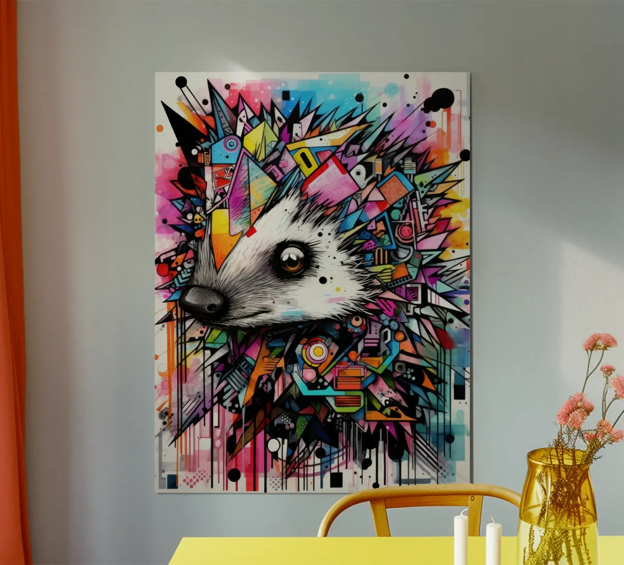 animali graffiti poster con telaio in plastica da Art Digital Visuel