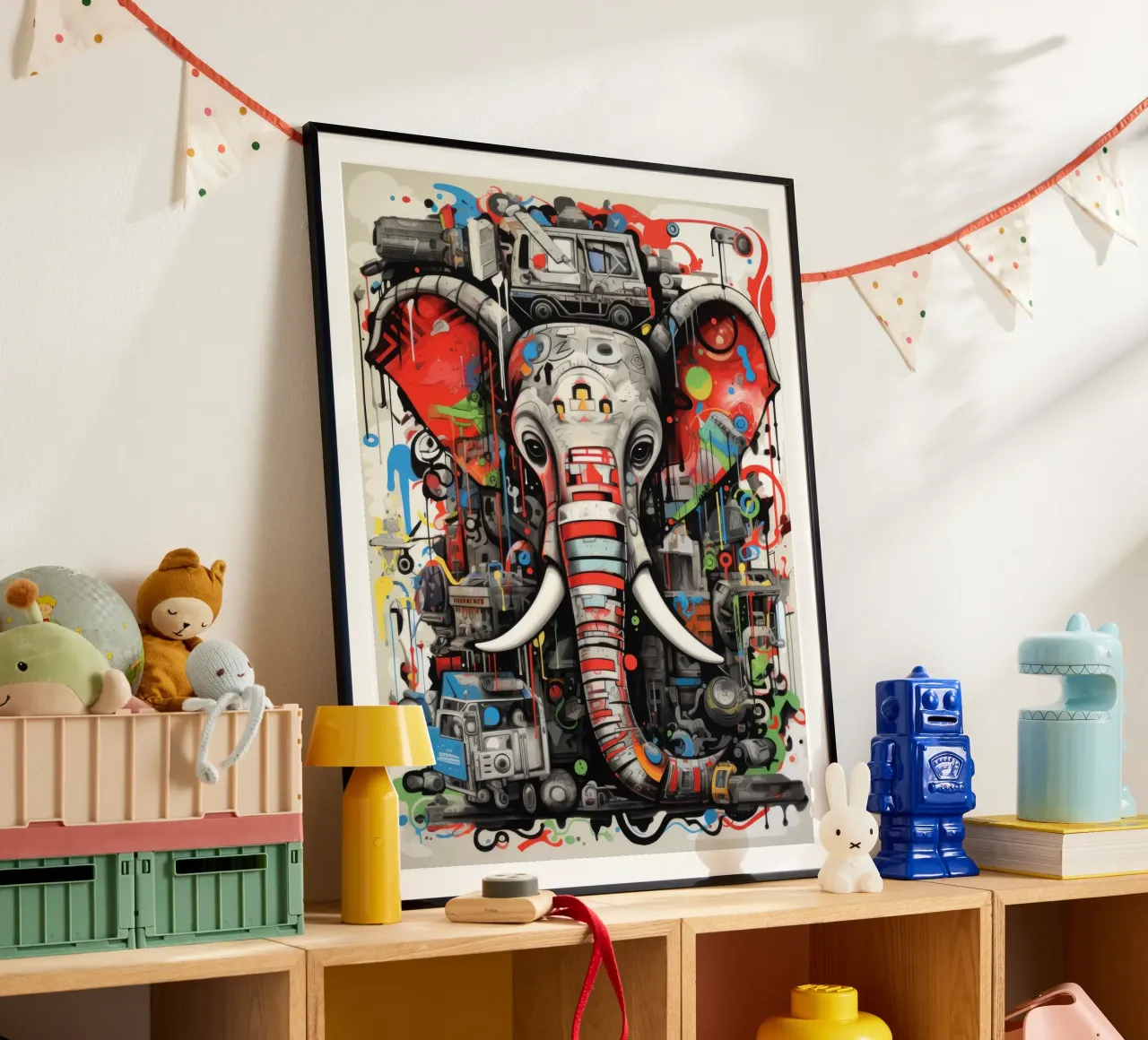 animali graffiti poster con telaio in alluminio da Art Digital Visuel