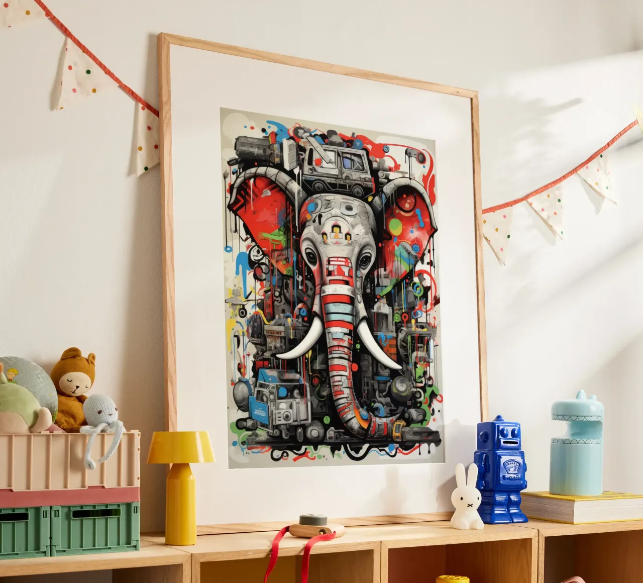 animali graffiti poster con telaio in alluminio da Art Digital Visuel