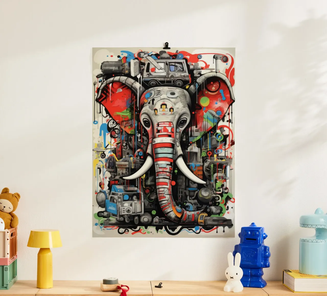 animali graffiti poster con telaio in alluminio da Art Digital Visuel