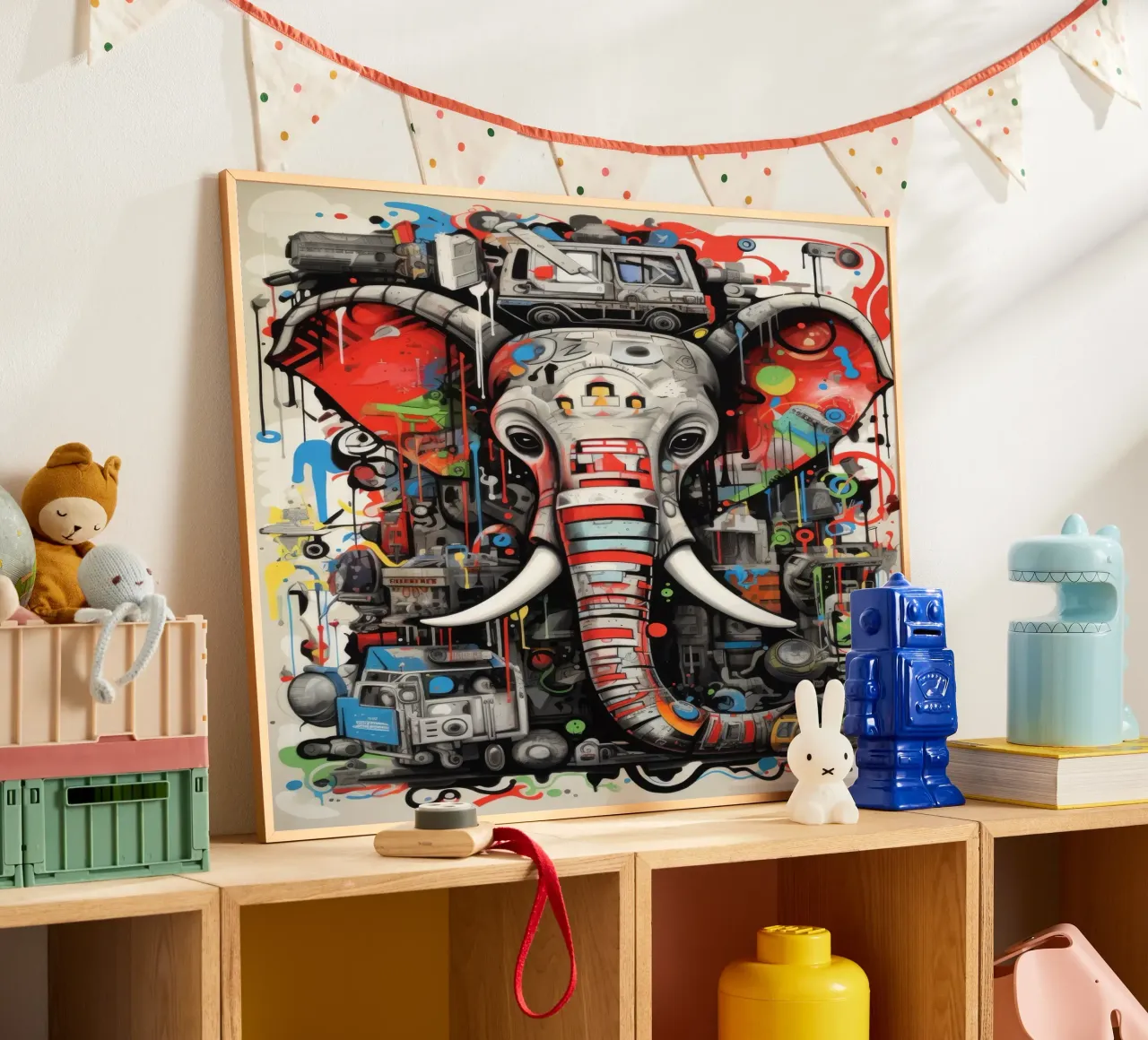 animali graffiti poster con telaio in alluminio da Art Digital Visuel