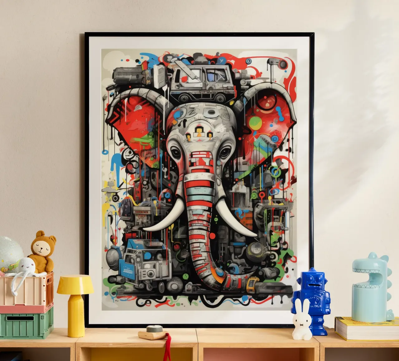 animali graffiti poster con telaio in alluminio da Art Digital Visuel