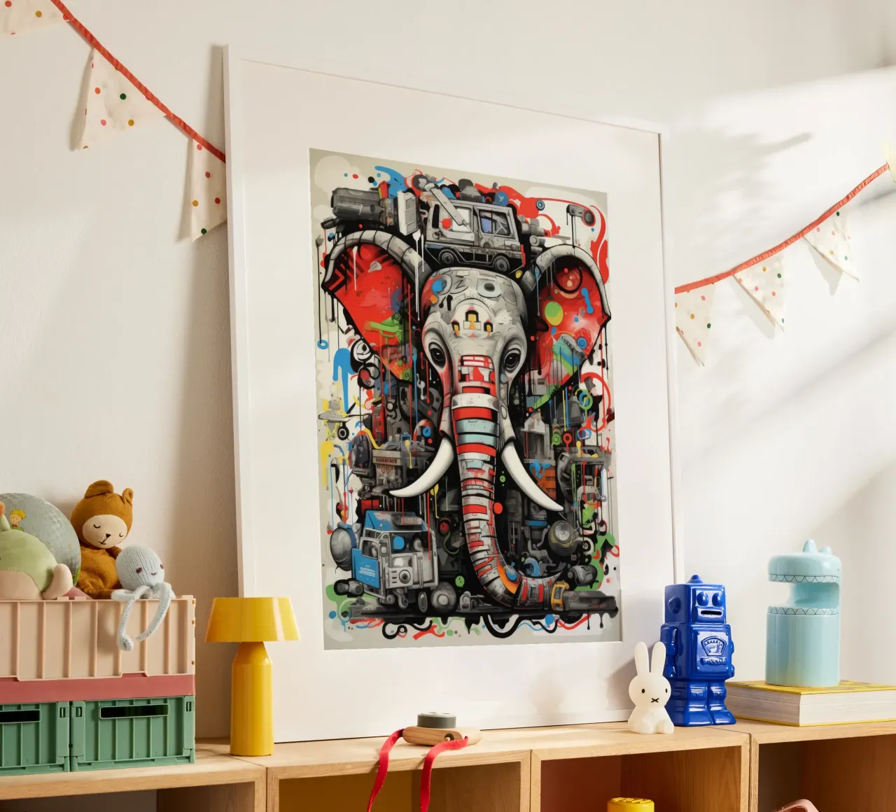 animali graffiti poster con telaio in alluminio da Art Digital Visuel