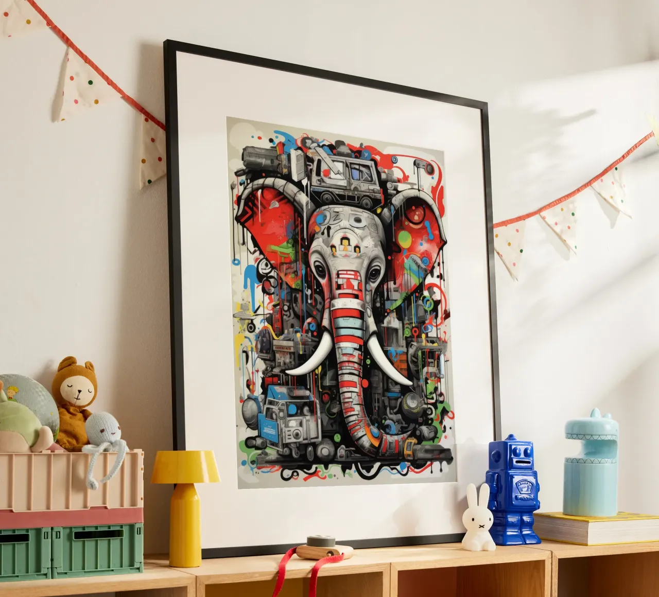 animali graffiti poster con telaio in alluminio da Art Digital Visuel