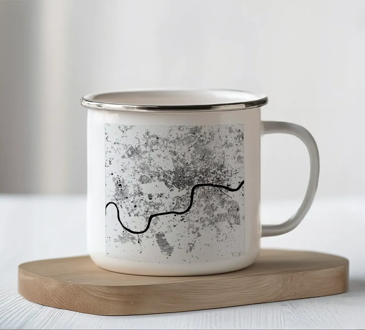 London White tazza in smalto da Urban Maps